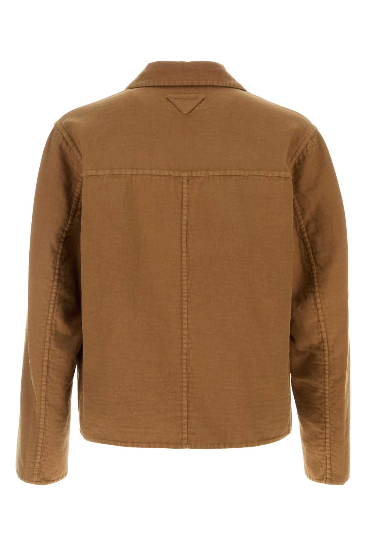 Prada Men Biscuit Cotton Blazer DestGlow