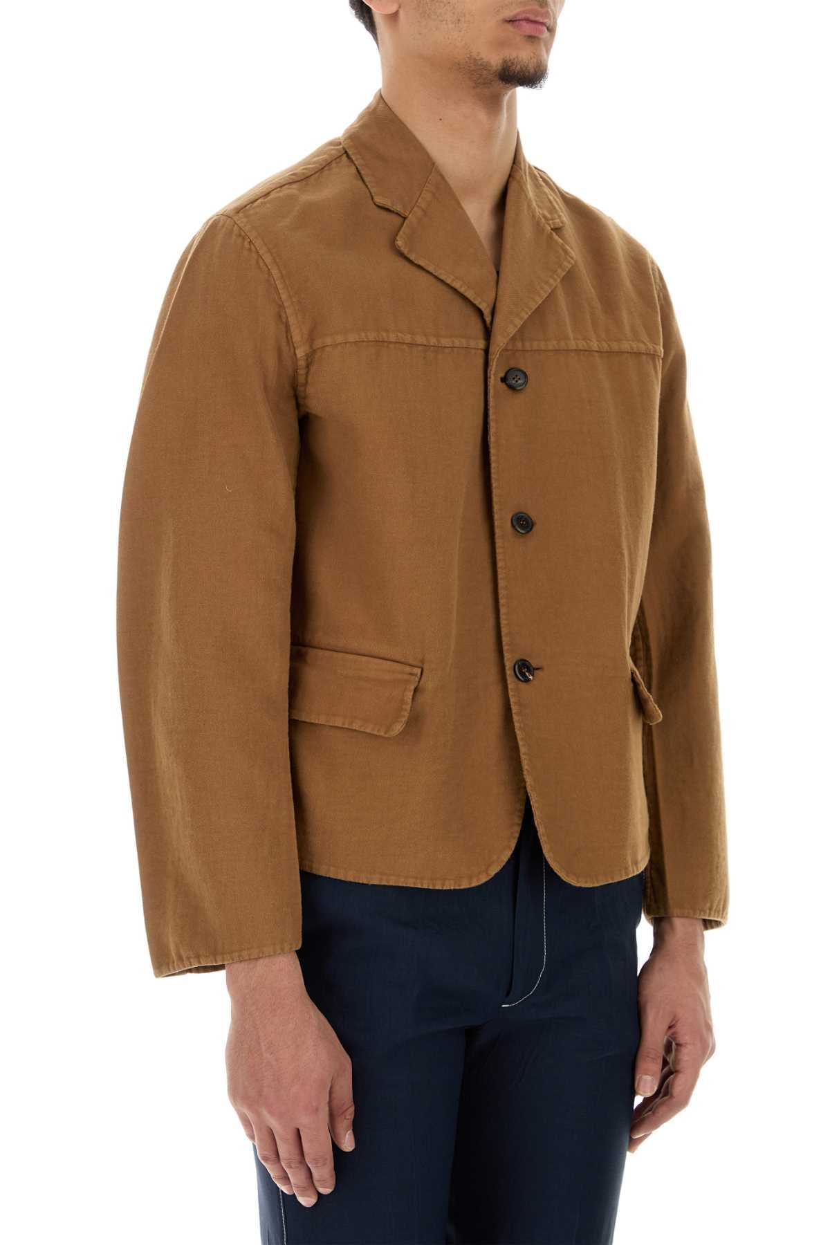 Prada Men Biscuit Cotton Blazer DestGlow