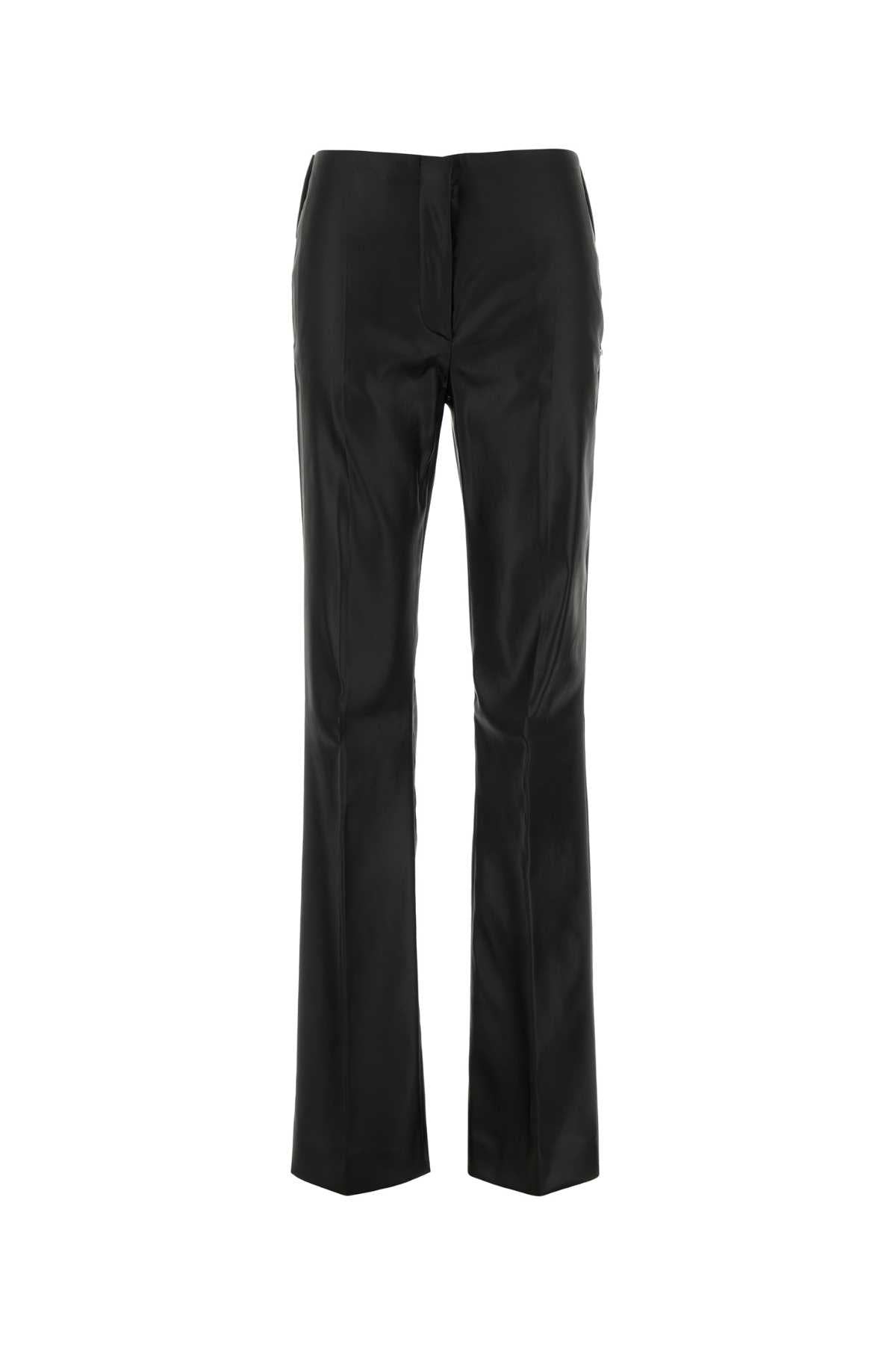 Sportmax Women Black Stretch Satin Adepto1234 Pant by Luosophy