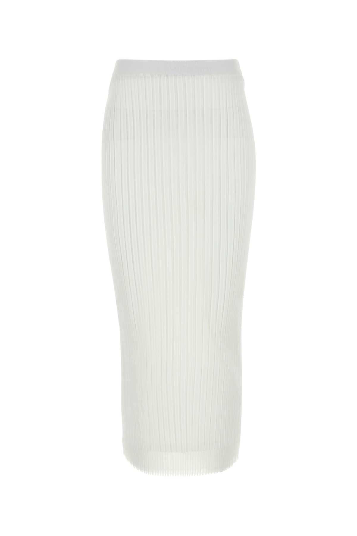 Sportmax Women White Organza Album1234 Skirt DestGlow