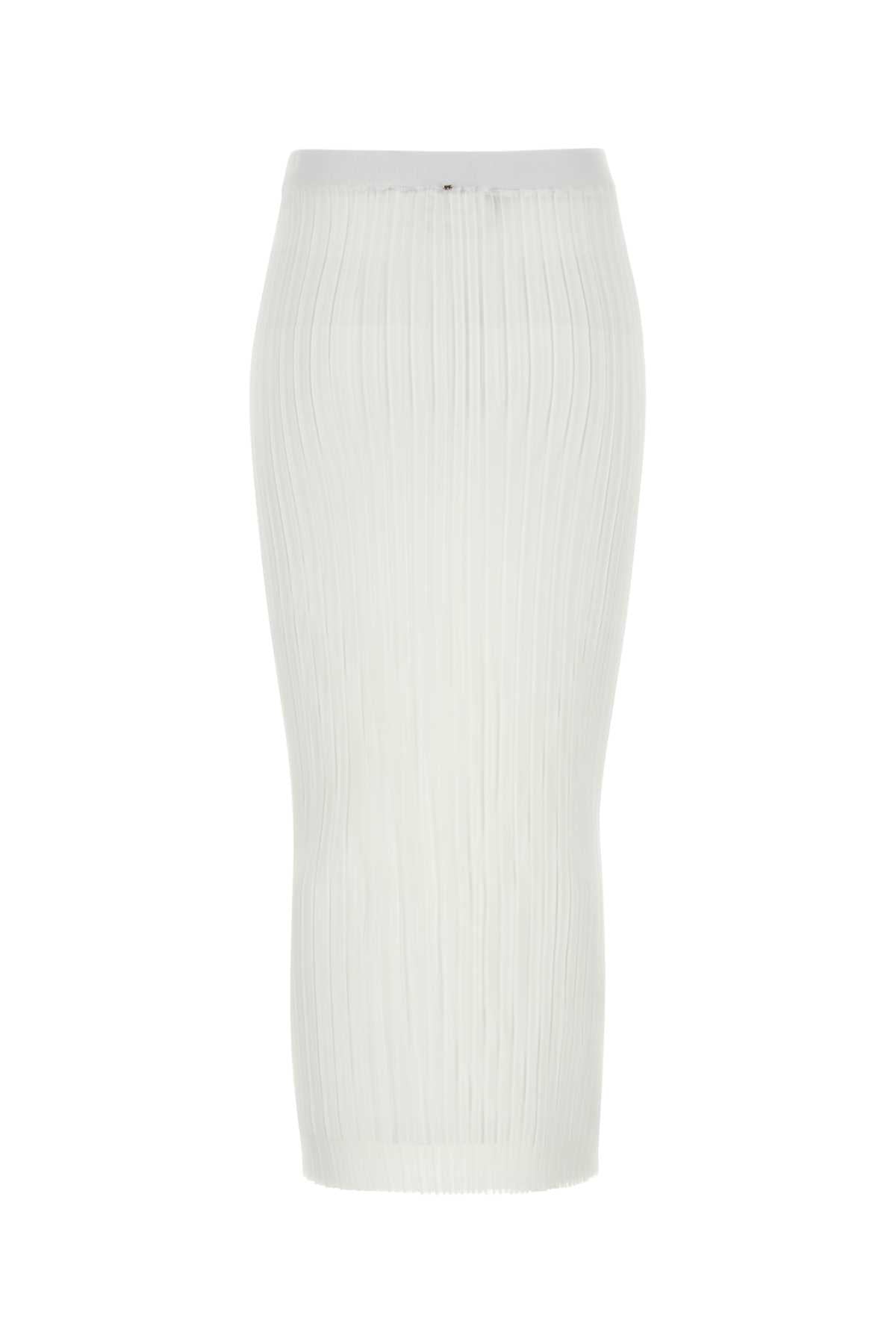 Sportmax Women White Organza Album1234 Skirt DestGlow
