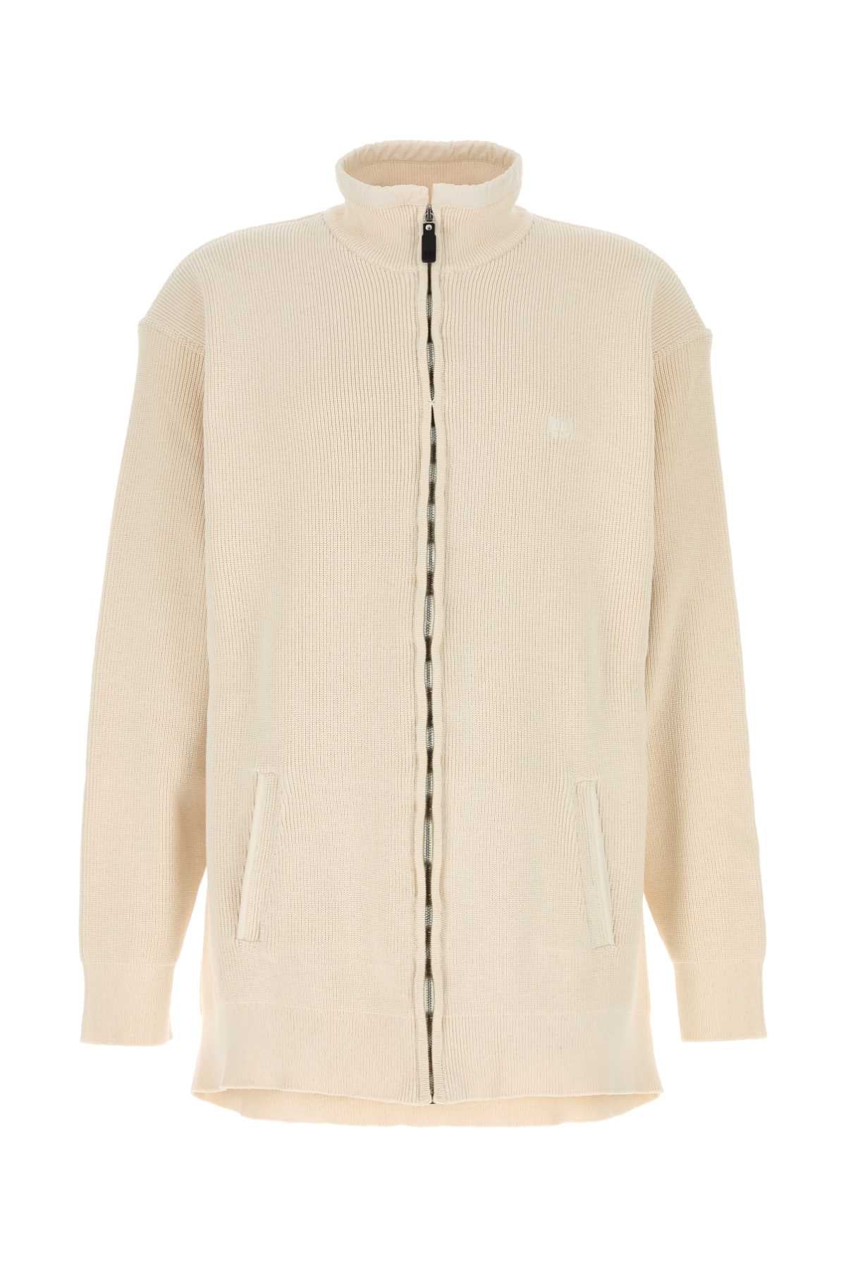Balenciaga Men Cream Cotton And Polyester Sweater DestGlow