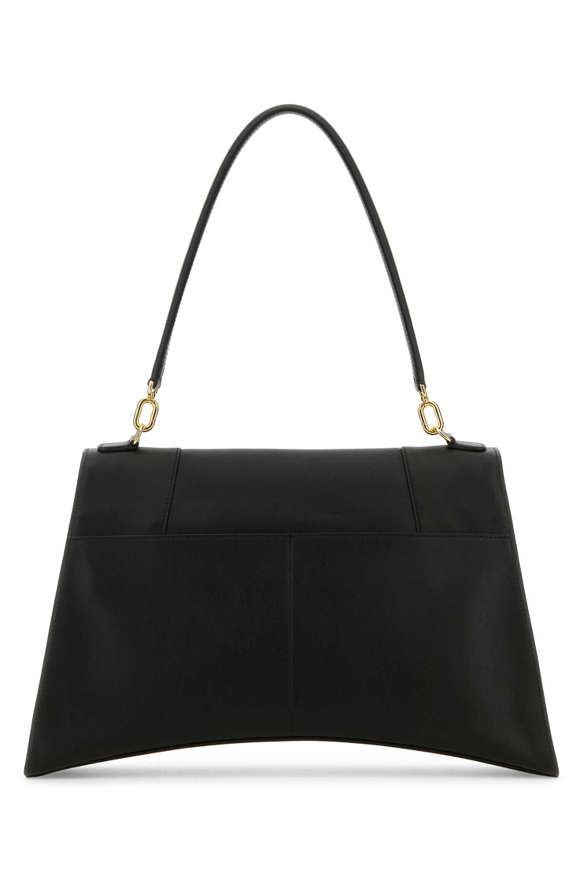 Balenciaga Women Black Leather Hourglass Shoulder Bag DestGlow