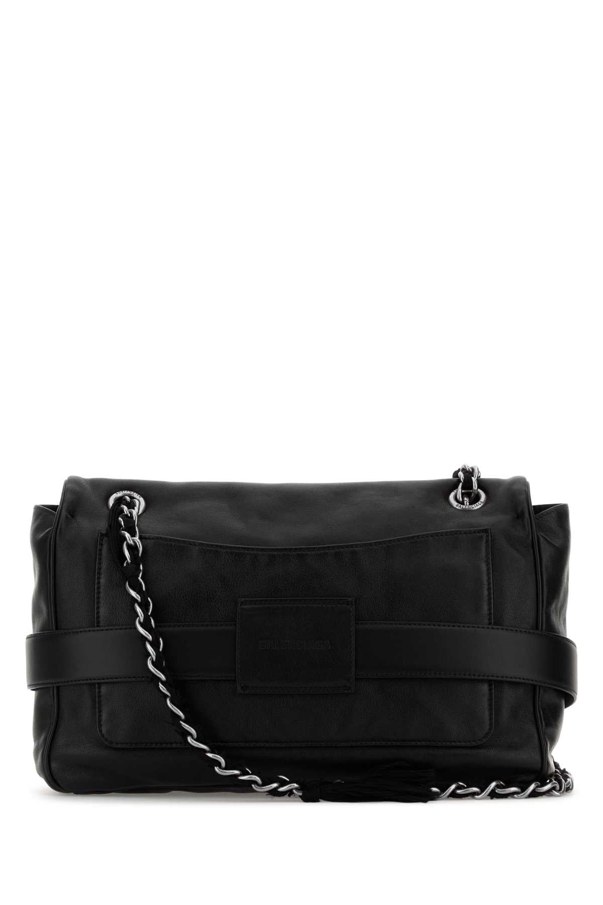 Balenciaga Women Black Leather Modu Shoulder Bag DestGlow