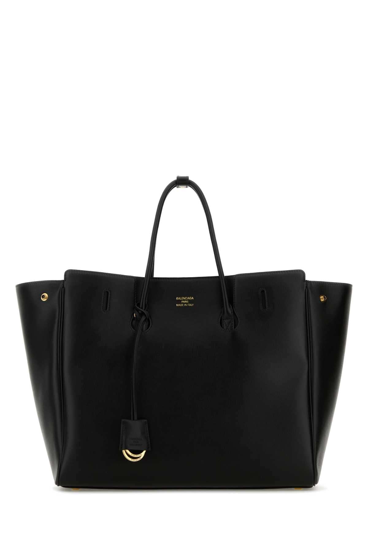 Balenciaga Women Black Leather Carry All Hampton Shopping Bag DestGlow