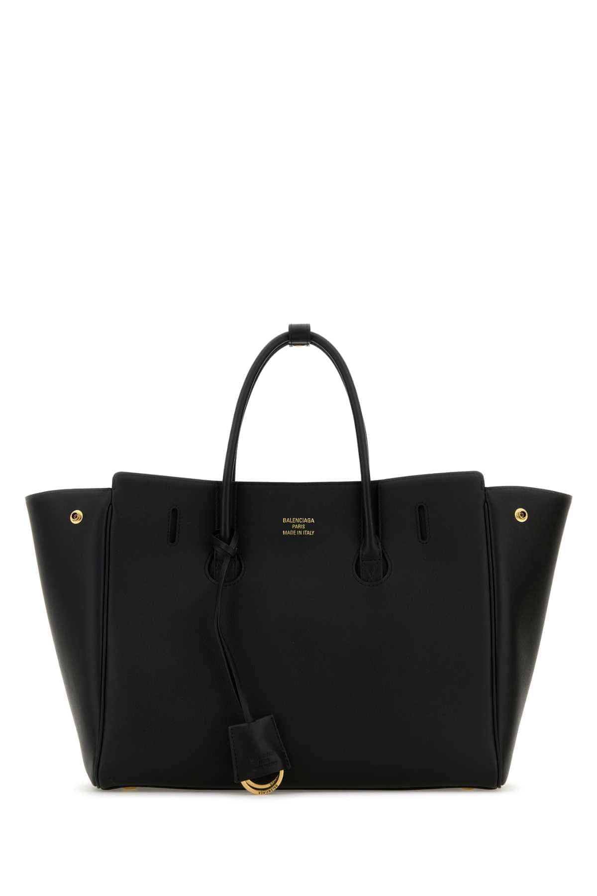 Balenciaga Women Black Leather Small Carry All Hempton Handbag DestGlow