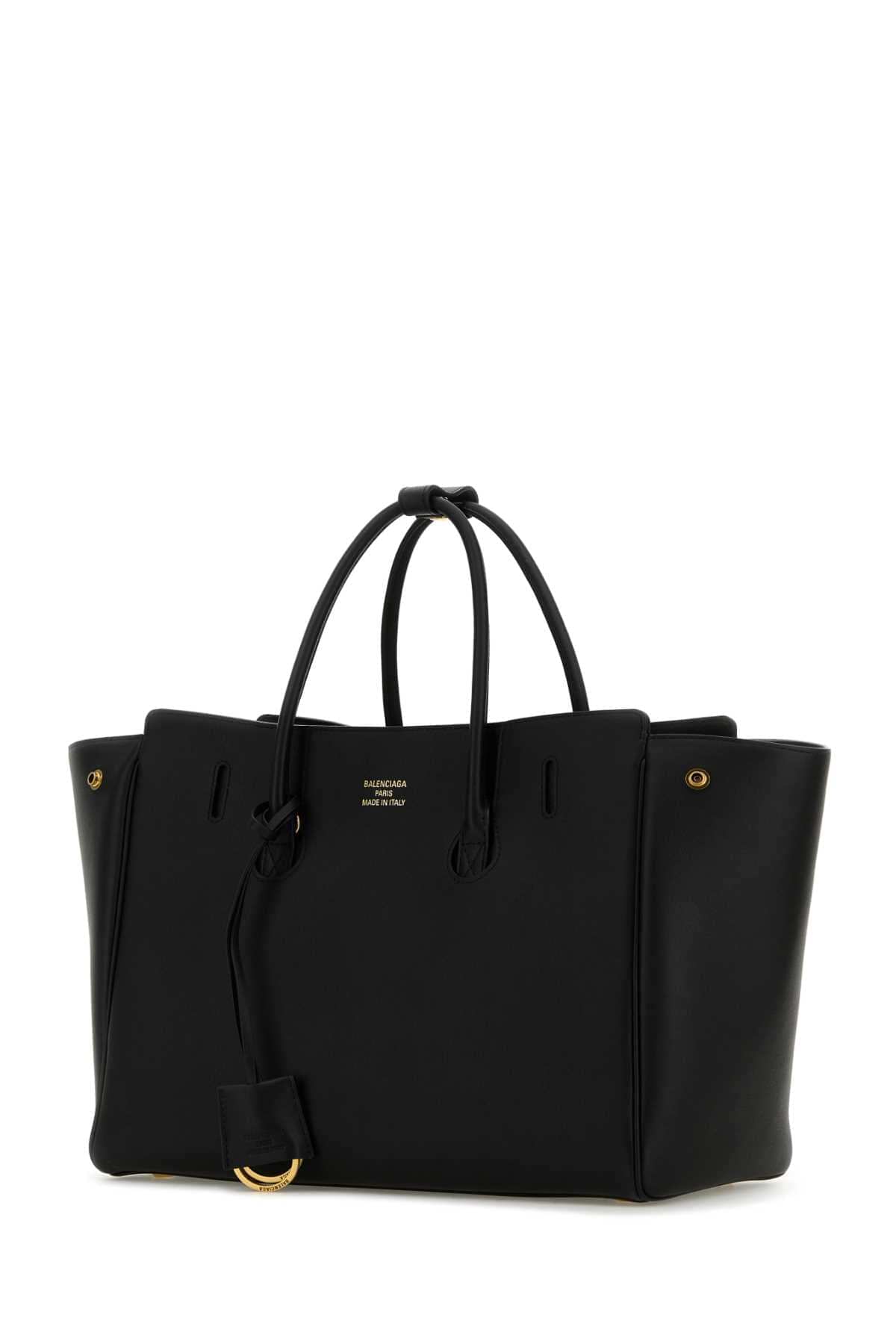 Balenciaga Women Black Leather Small Carry All Hempton Handbag DestGlow
