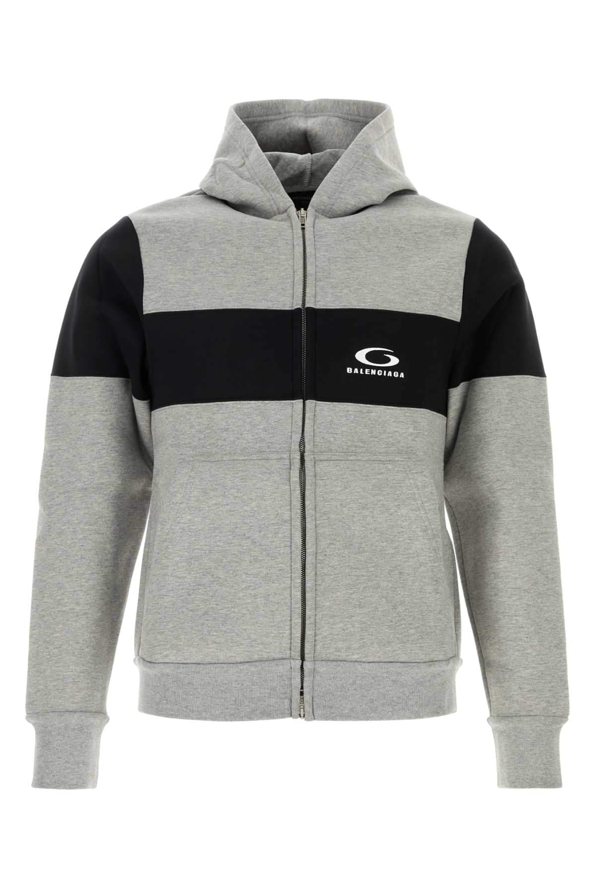 Balenciaga Men Melange Grey Cotton Sweatshirt DestGlow