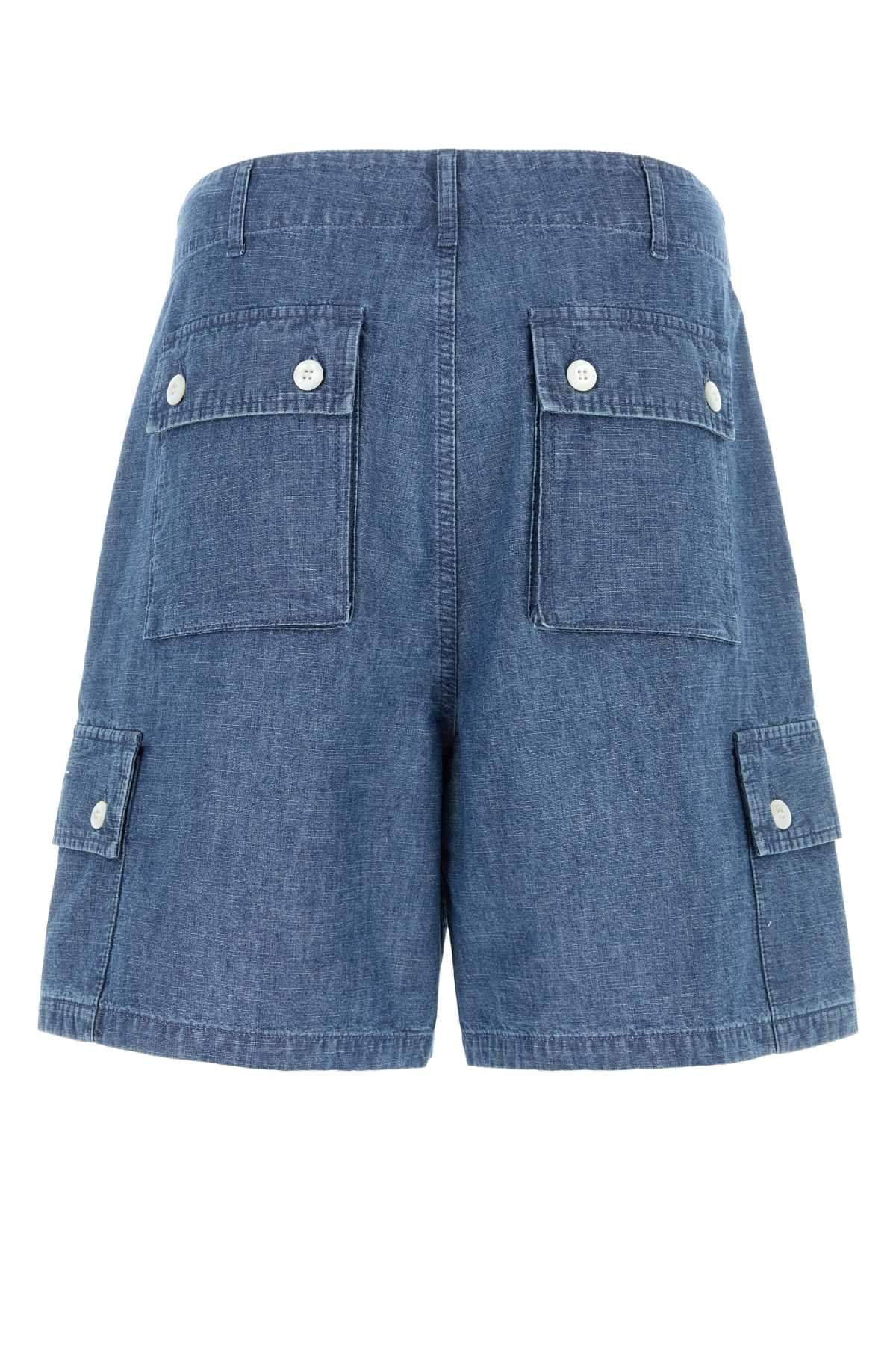 Givenchy Men Denim Bermuda Shorts DestGlow