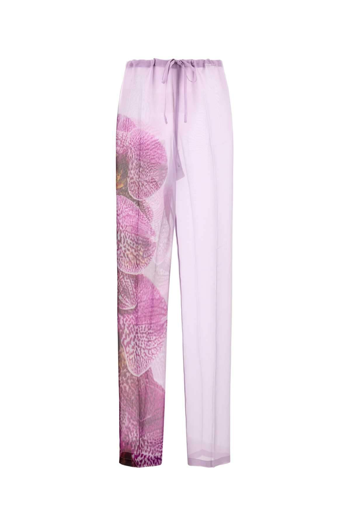 Dries Van Noten Women Lilac Crepe Pachas Pant DestGlow
