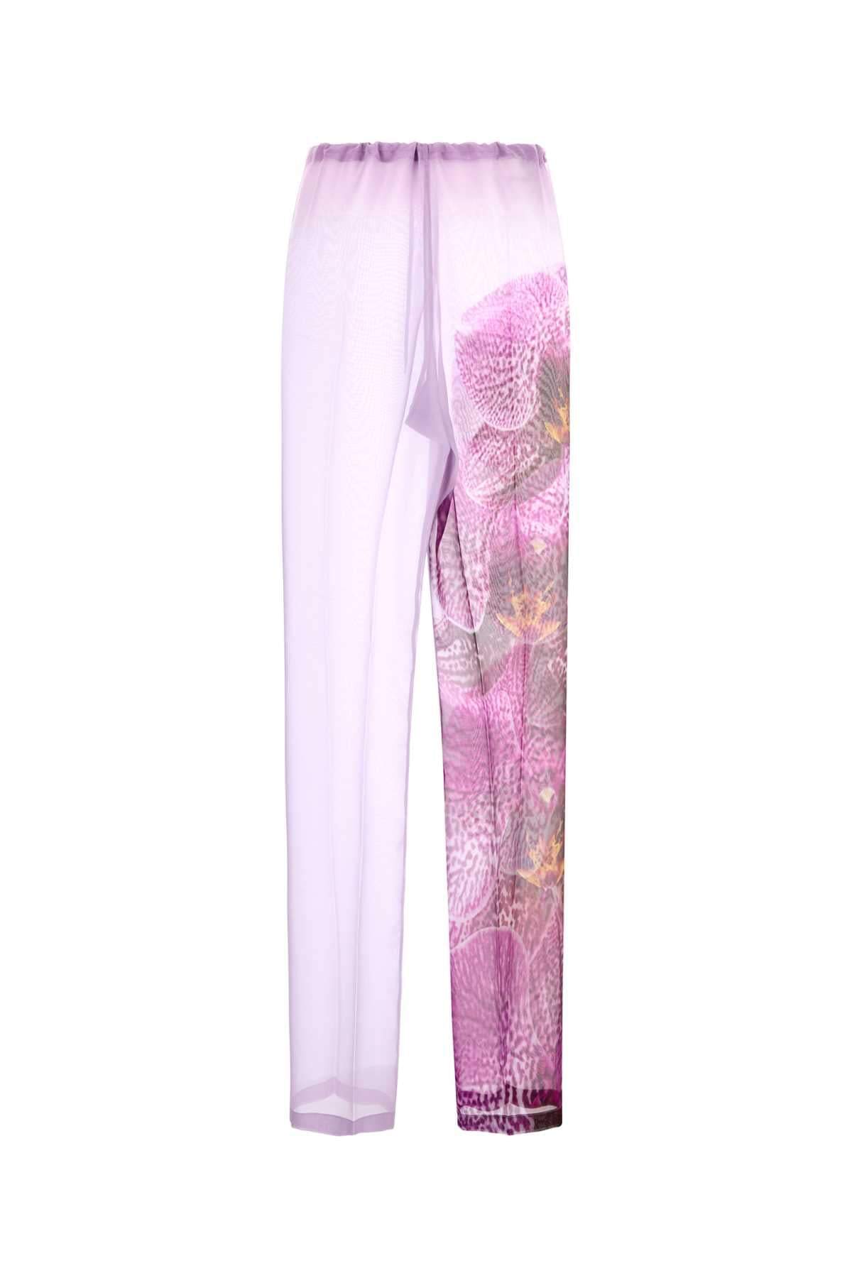 Dries Van Noten Women Lilac Crepe Pachas Pant DestGlow