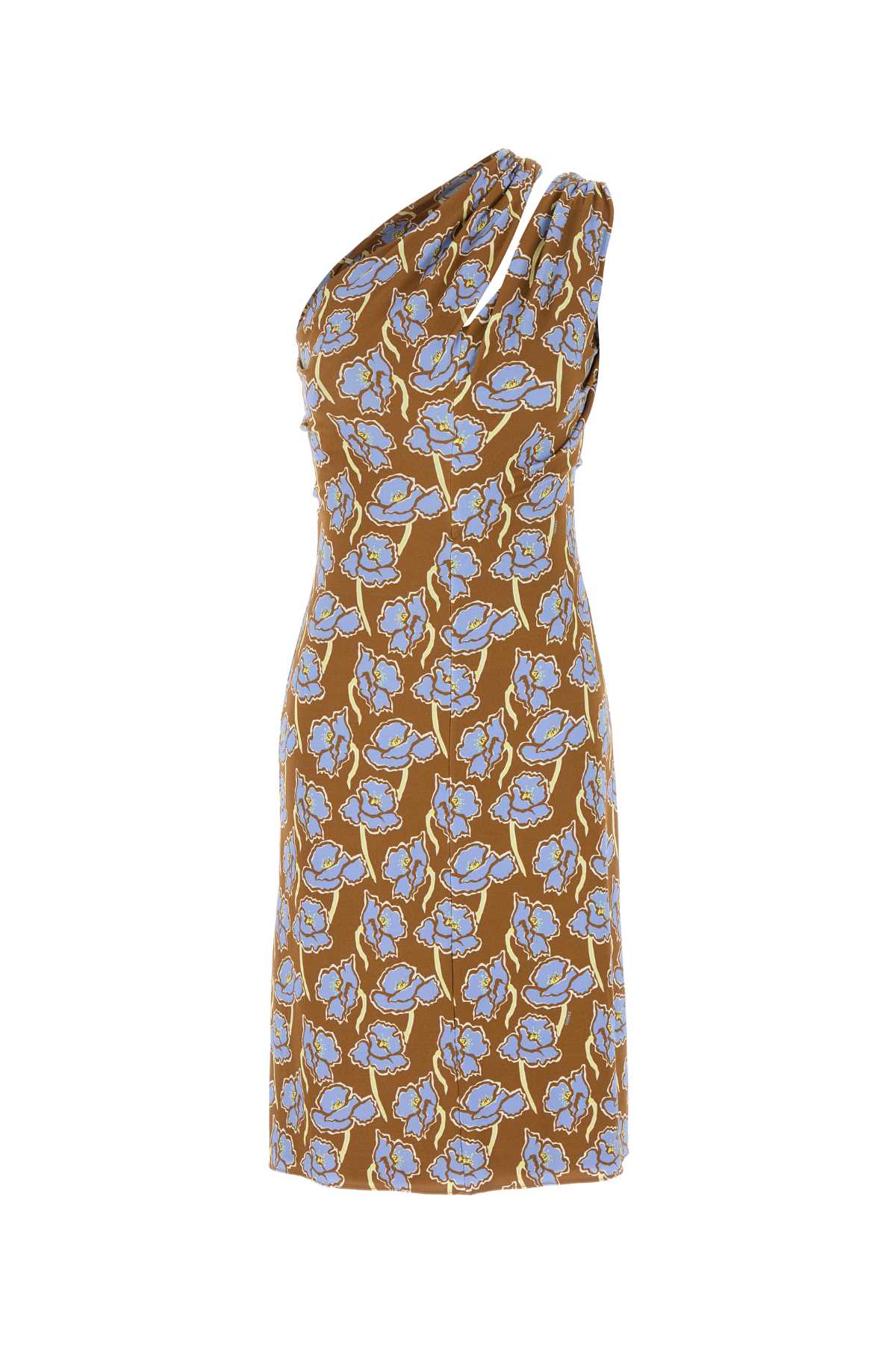 Versace Women Printed Stretch Crepe One-Shoulder Dress DestGlow