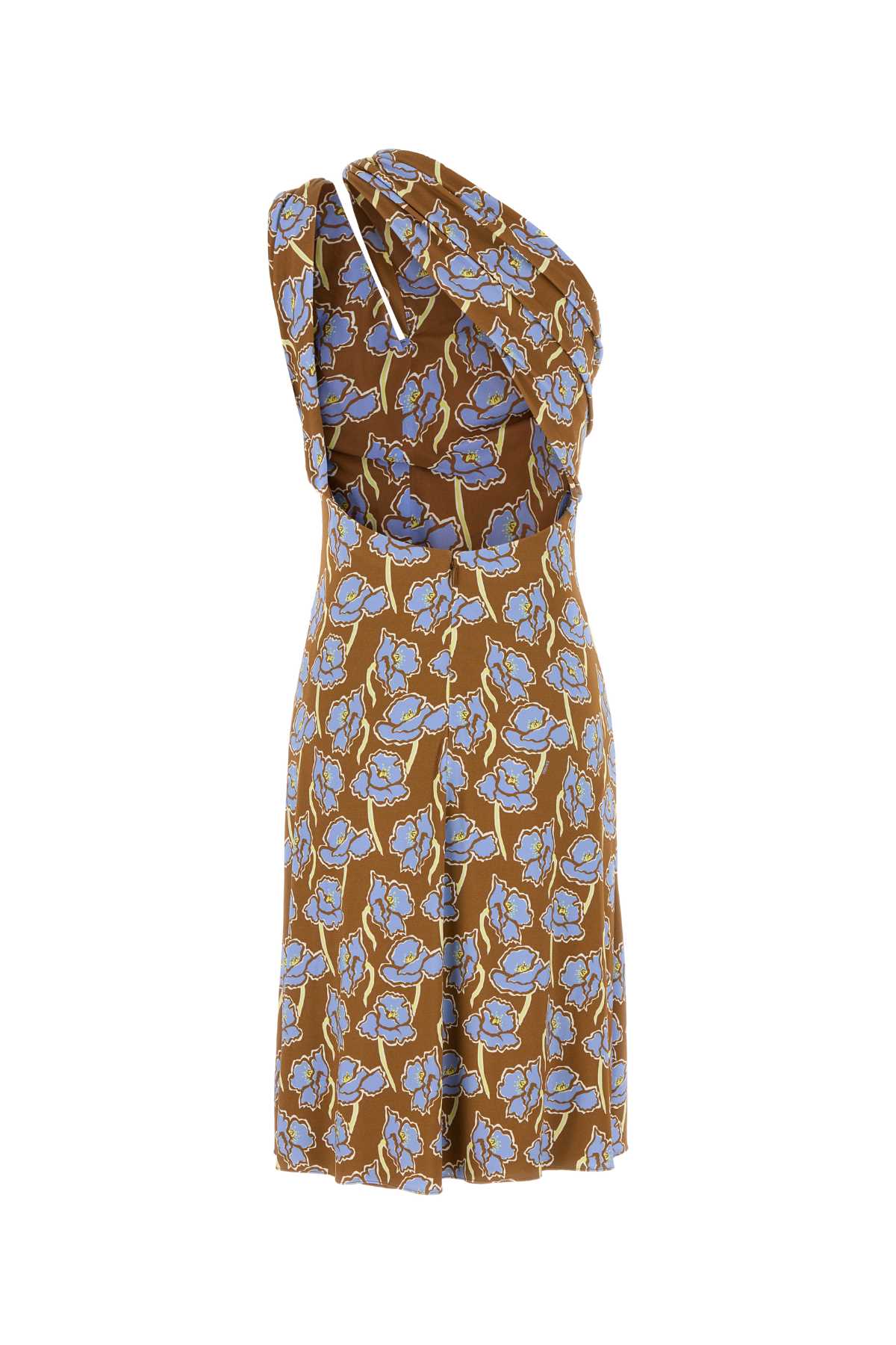 Versace Women Printed Stretch Crepe One-Shoulder Dress DestGlow