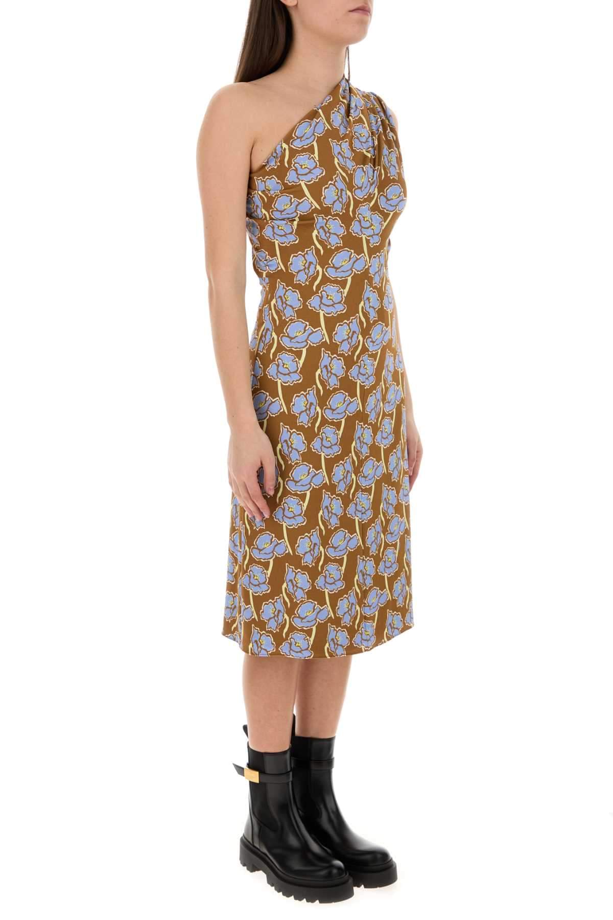 Versace Women Printed Stretch Crepe One-Shoulder Dress DestGlow