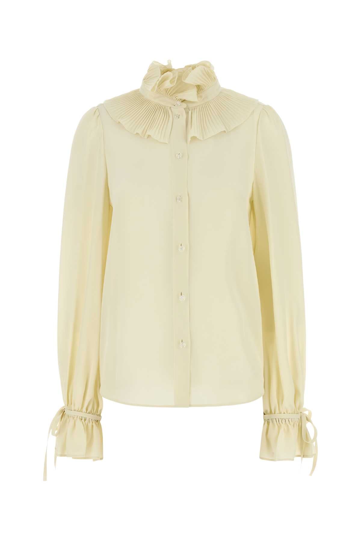 Valentino Garavani Women Cream Crepe Shirt DestGlow
