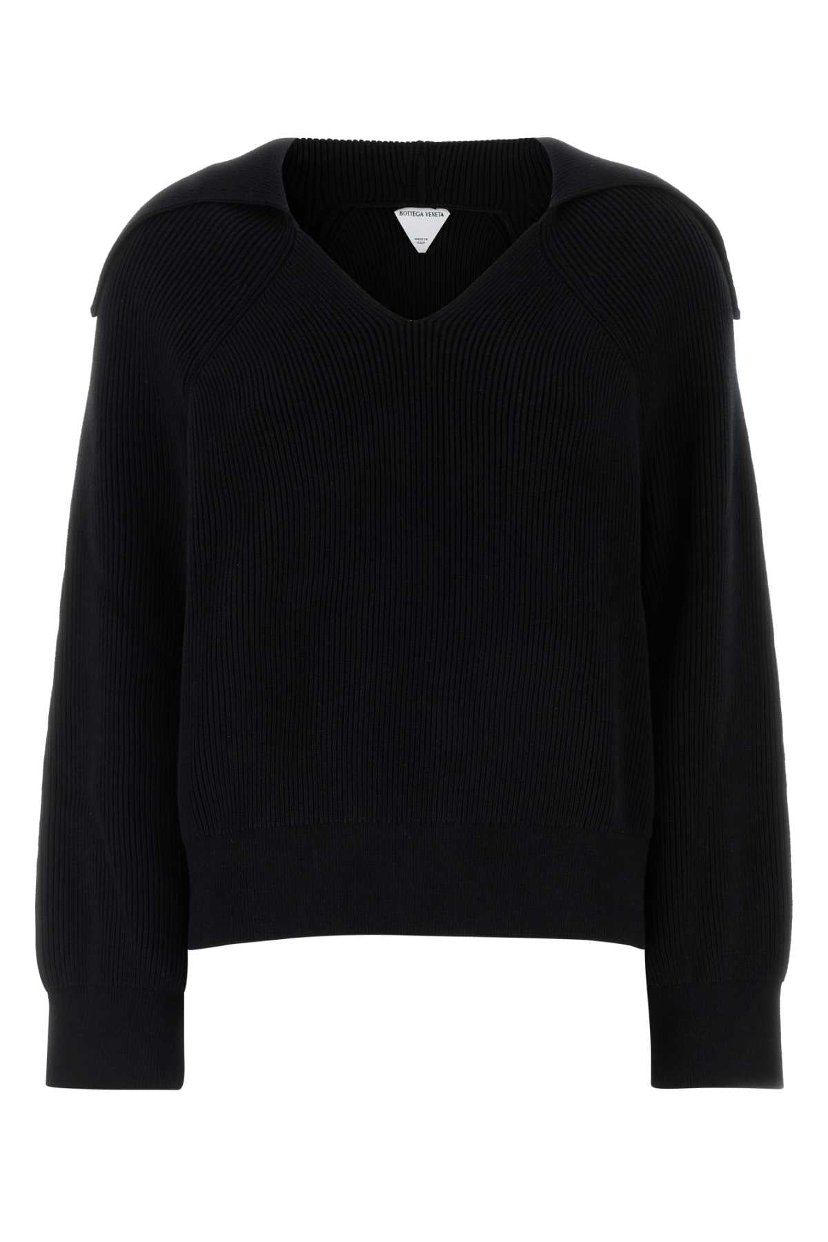 Bottega Veneta Women Black Stretch Cotton Blend Polo Shirt DestGlow