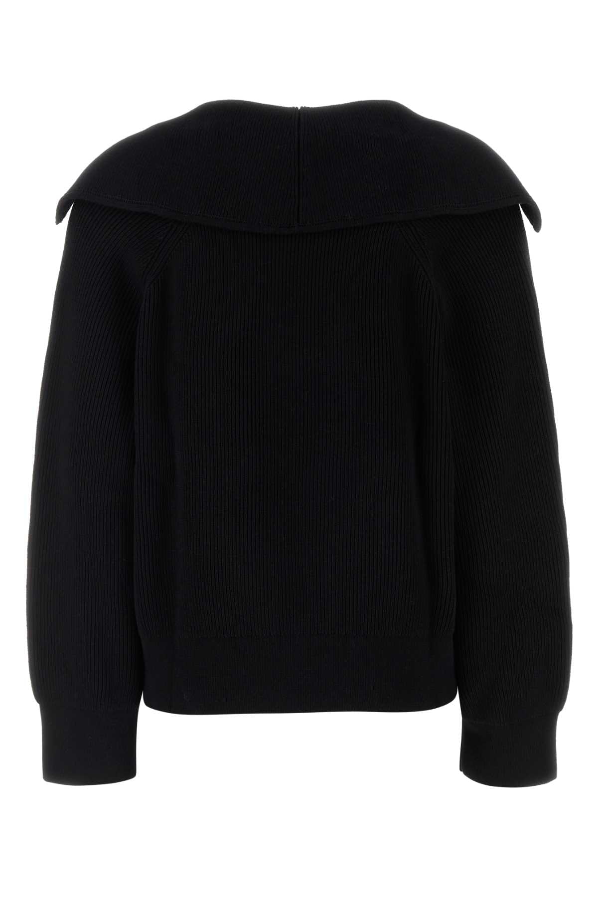 Bottega Veneta Women Black Stretch Cotton Blend Polo Shirt DestGlow