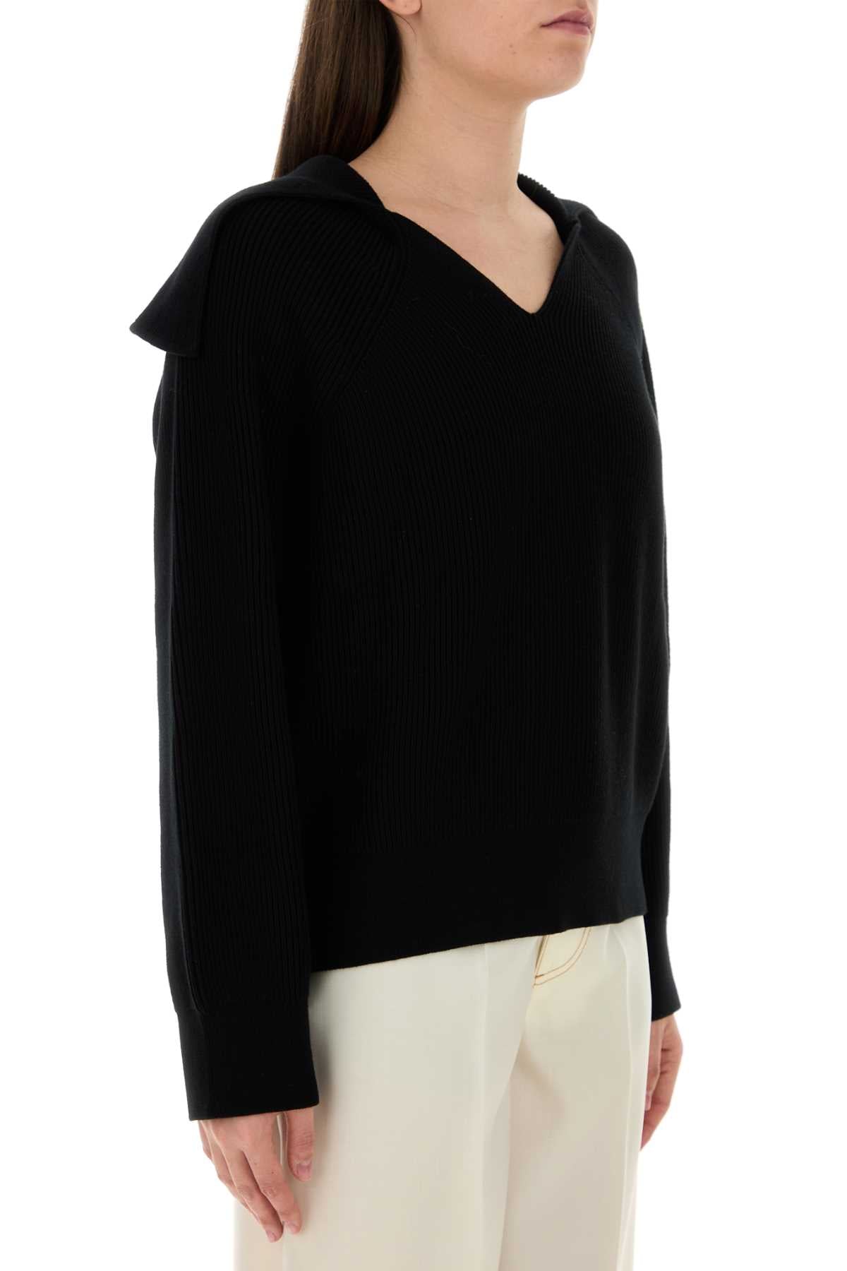 Bottega Veneta Women Black Stretch Cotton Blend Polo Shirt DestGlow