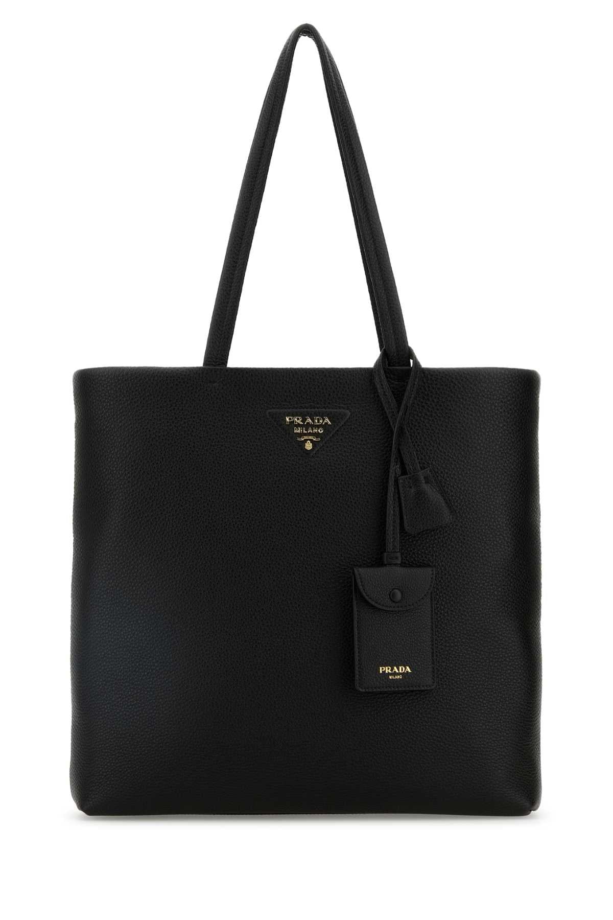 Prada Women Black Leather Shopping Bag DestGlow