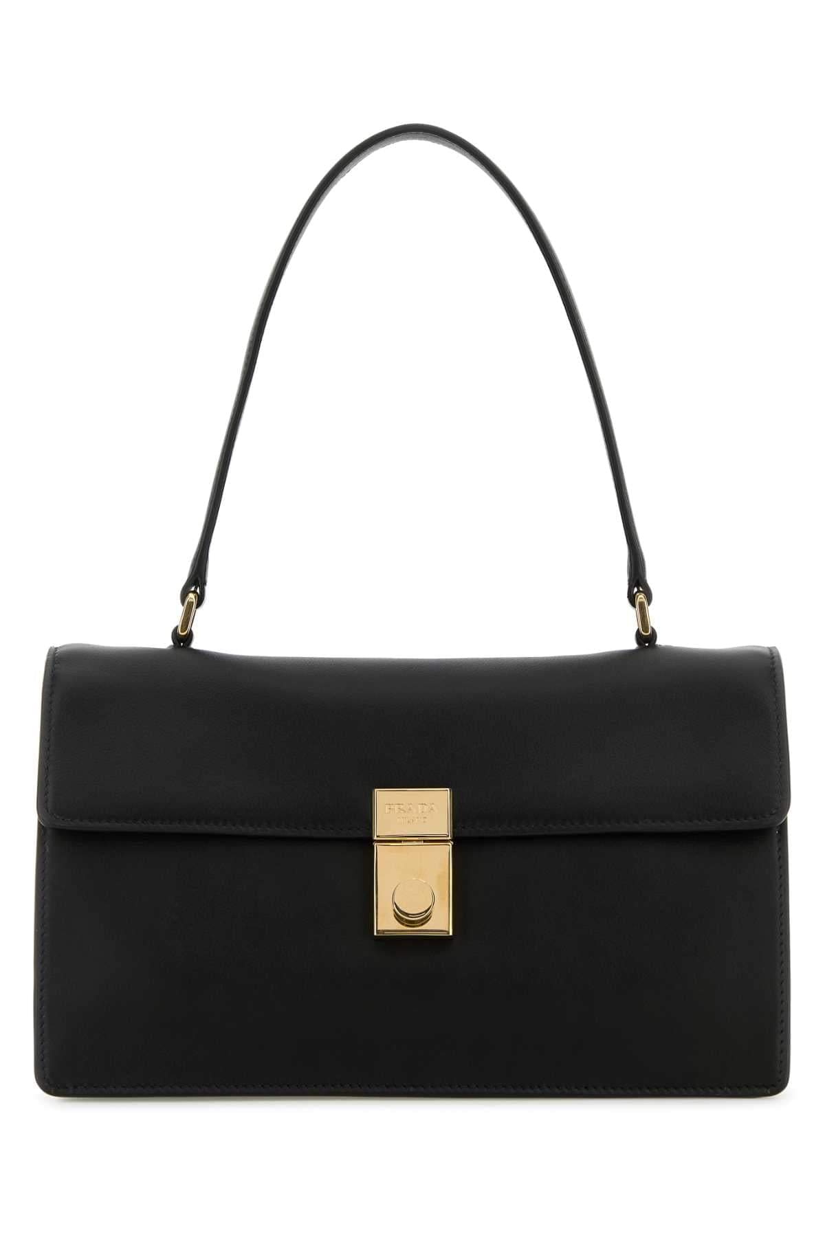 Prada Black Leather Shoulder Handbag for Women DestGlow