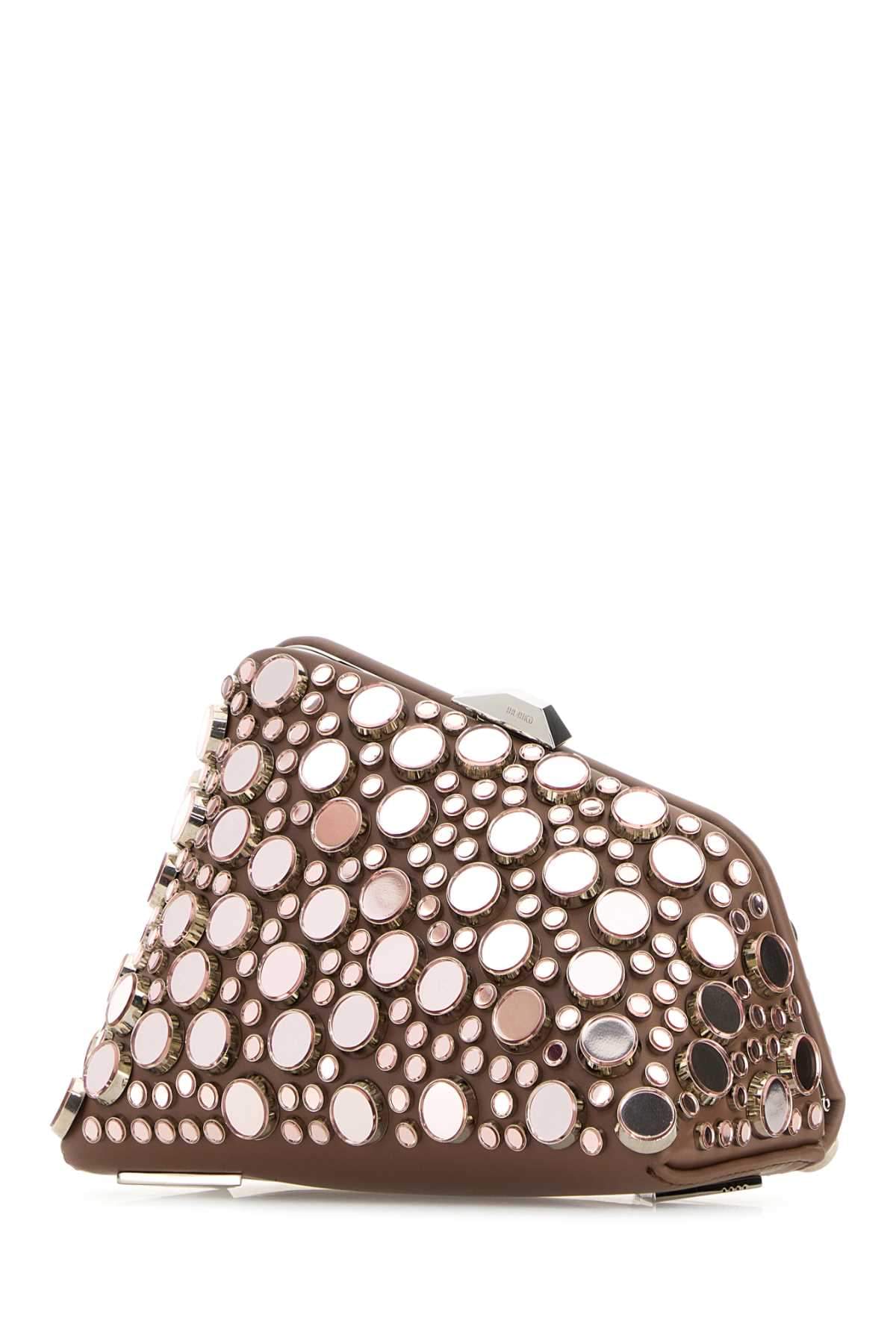 The Attico Women Embellished Leather Midnight Clutch DestGlow