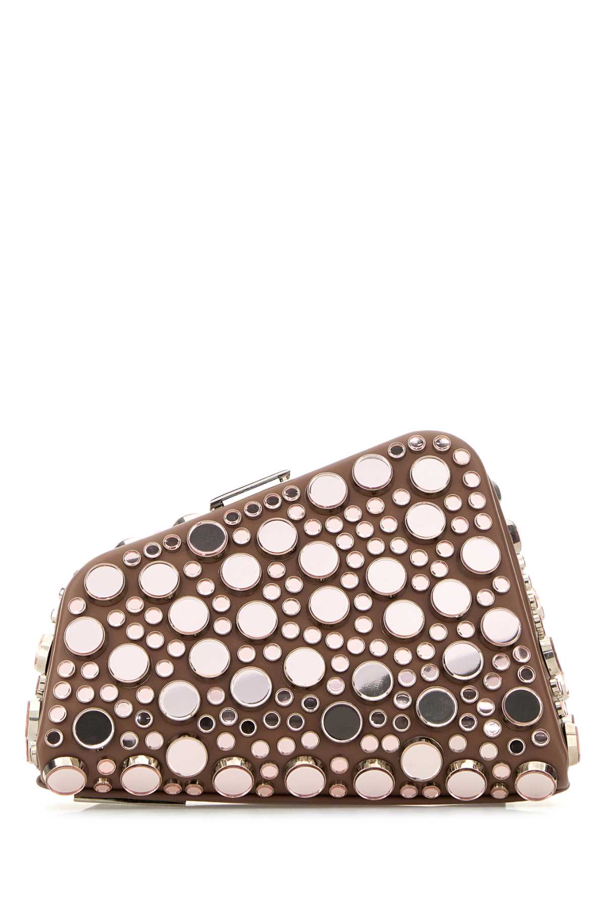 The Attico Women Embellished Leather Midnight Clutch DestGlow
