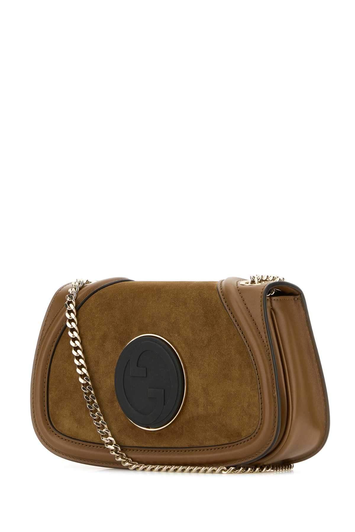 Gucci Women Caramel Suede And Leather Gucci Blondie Shoulder Bag DestGlow