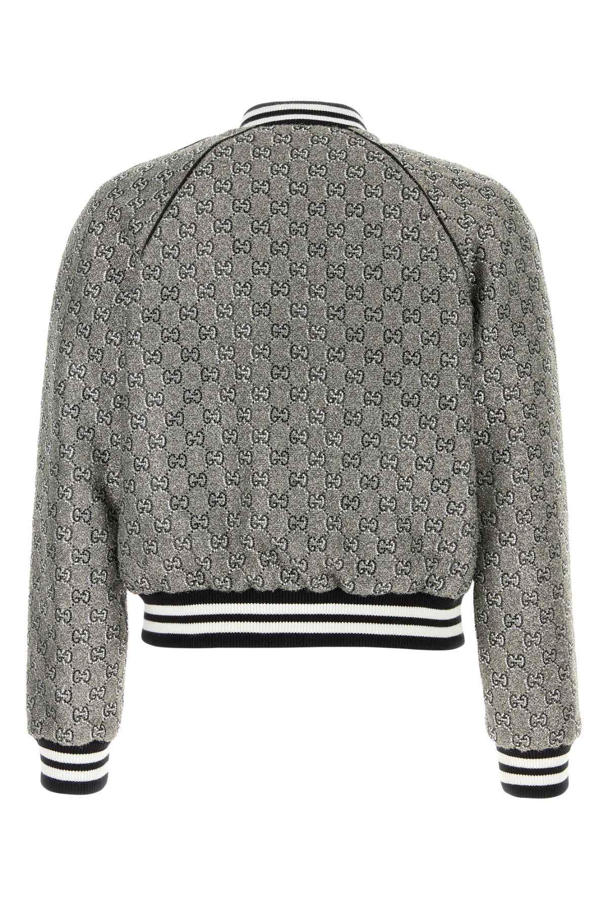 Gucci Men Embellished Tweed Bomber Jacket DestGlow