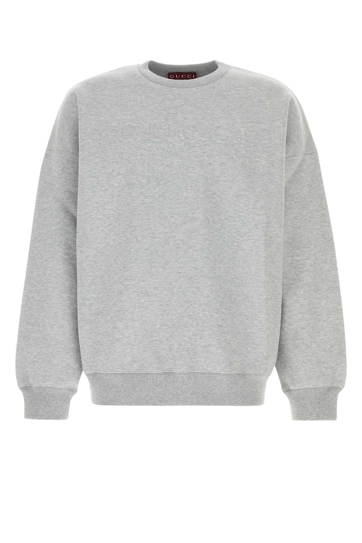 Gucci Men Grey Cotton Blend Oversize Sweatshirt DestGlow