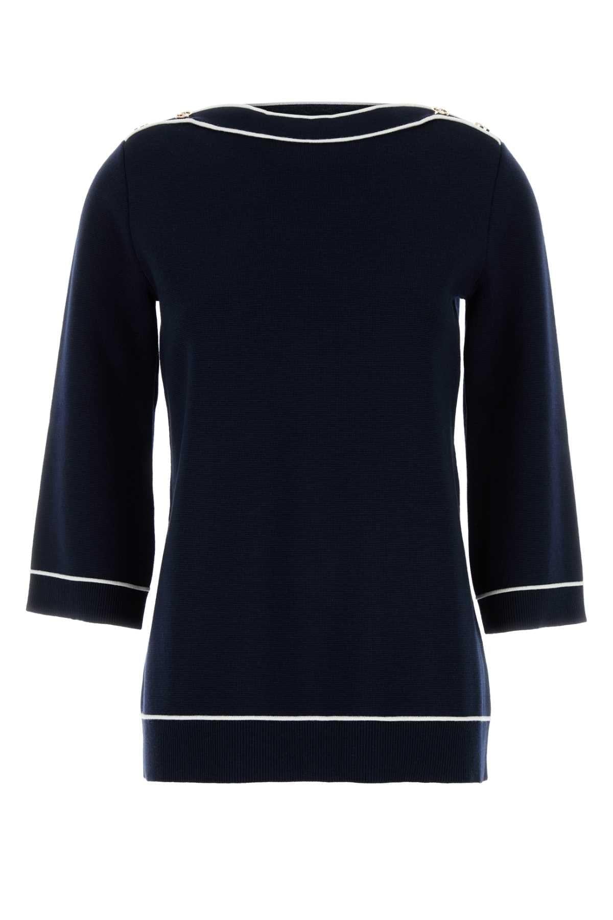 Gucci Women Navy Blue Wool Oversize Sweater DestGlow