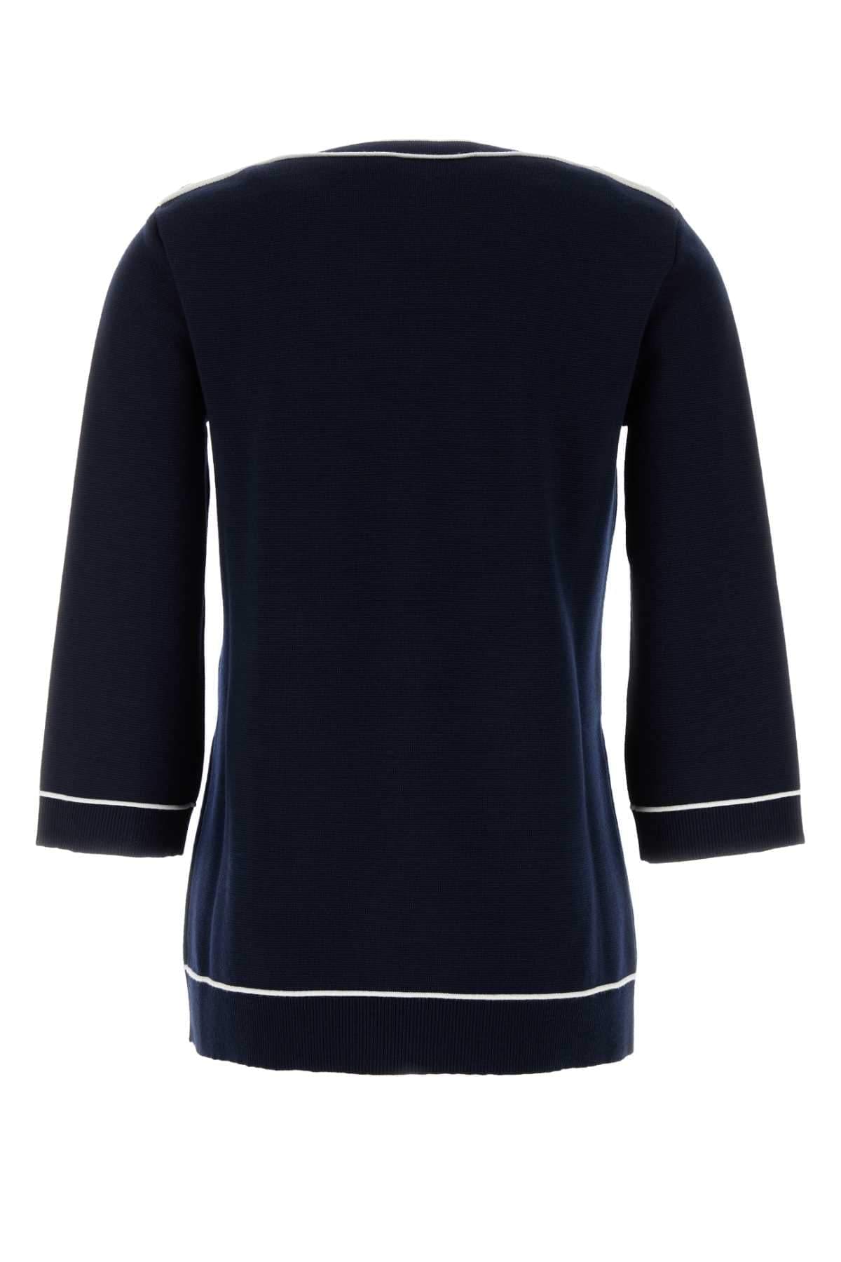 Gucci Women Navy Blue Wool Oversize Sweater DestGlow