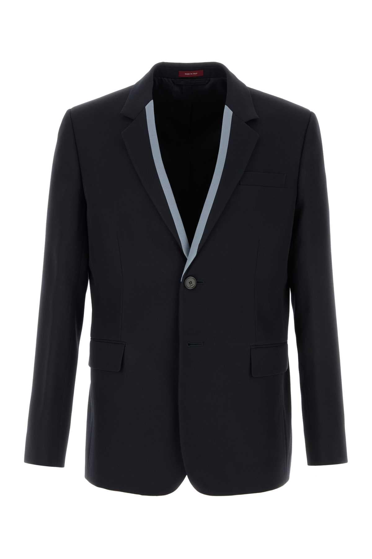 Gucci Men Midnight Blue Wool Blazer DestGlow