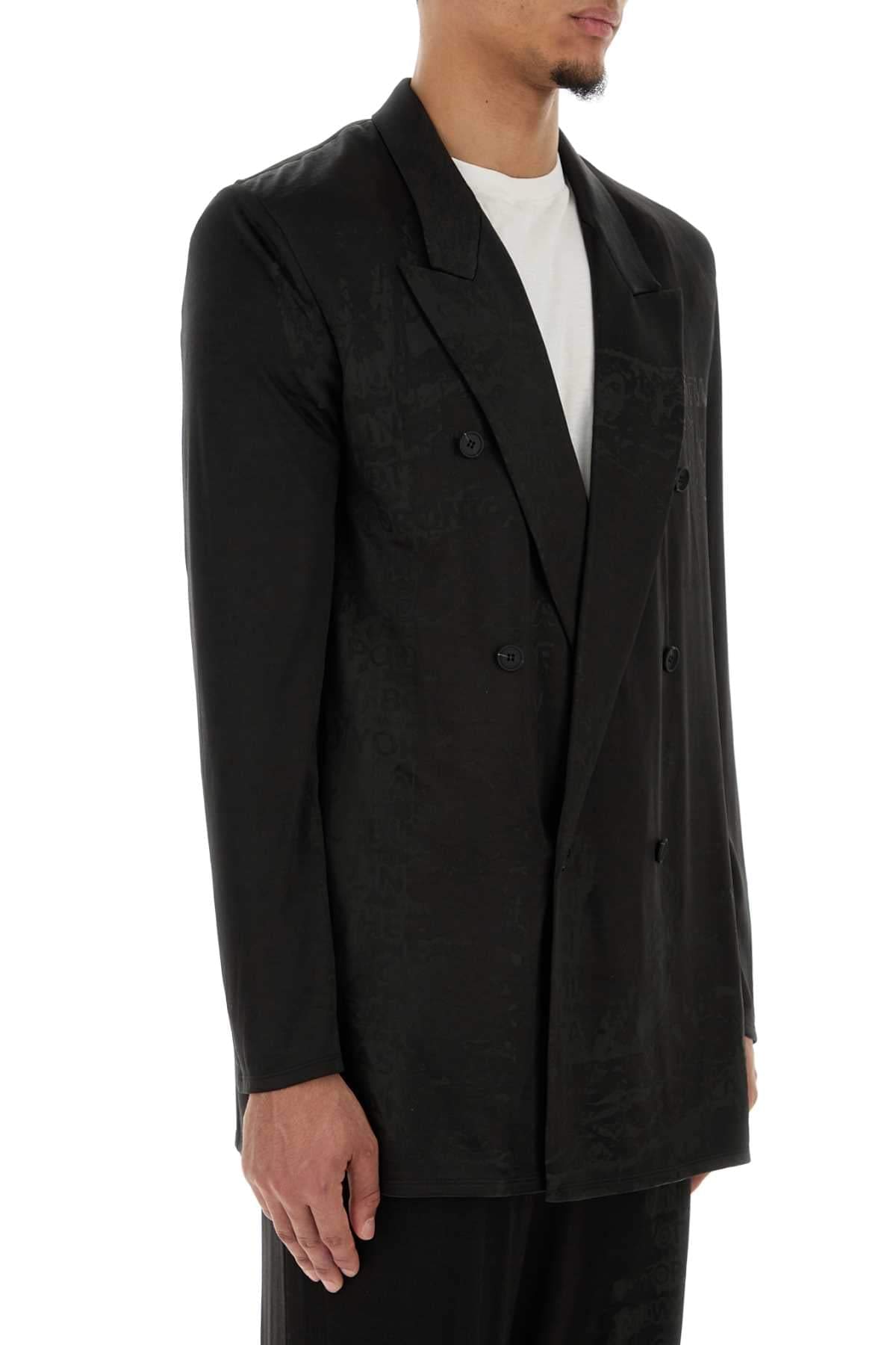 Diesel Men Black Stretch Acetate J-Pekka Blazer DestGlow