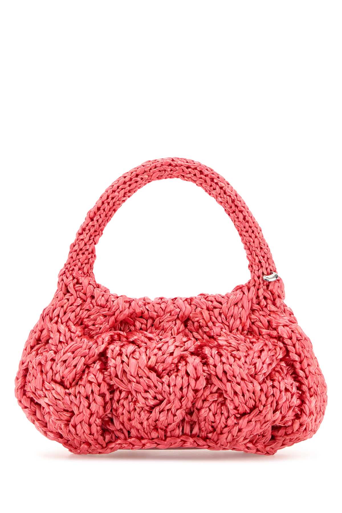 Jw Anderson Women Fuchsia Raffia Small Cable Handbag DestGlow