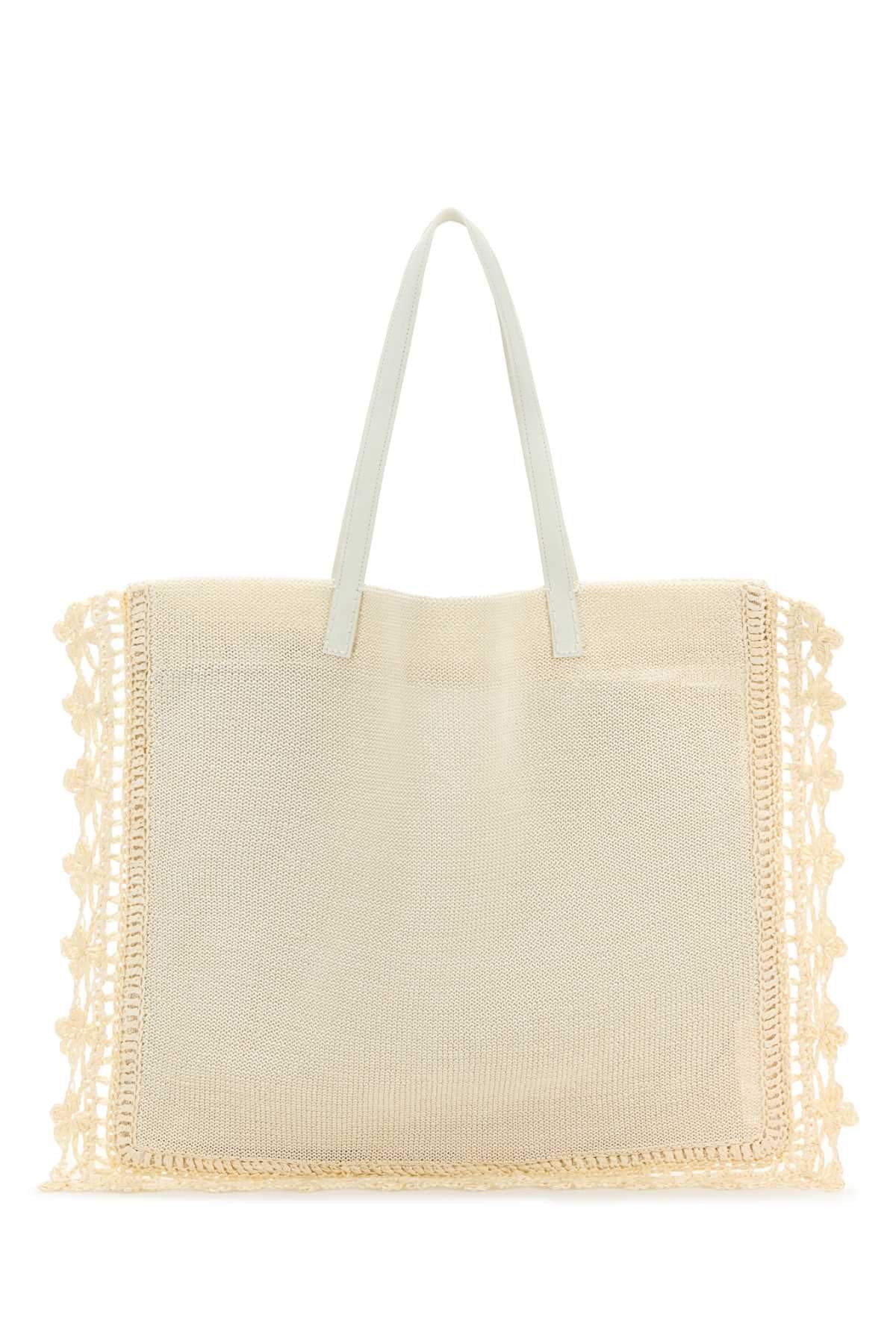 Jw Anderson Women Ivory Crochet Shopping Bag DestGlow