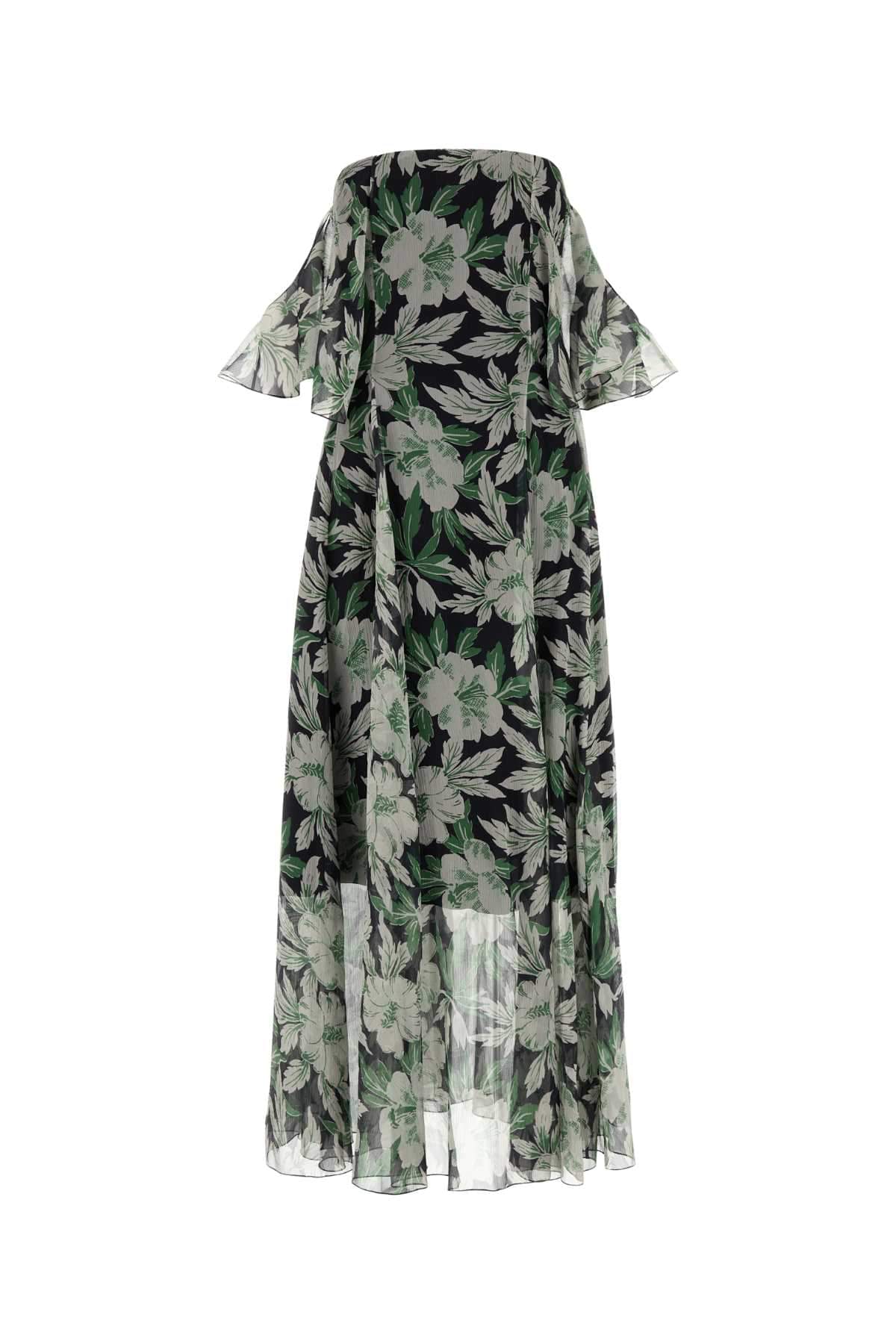 Loewe Women Printed Silk Dress DestGlow