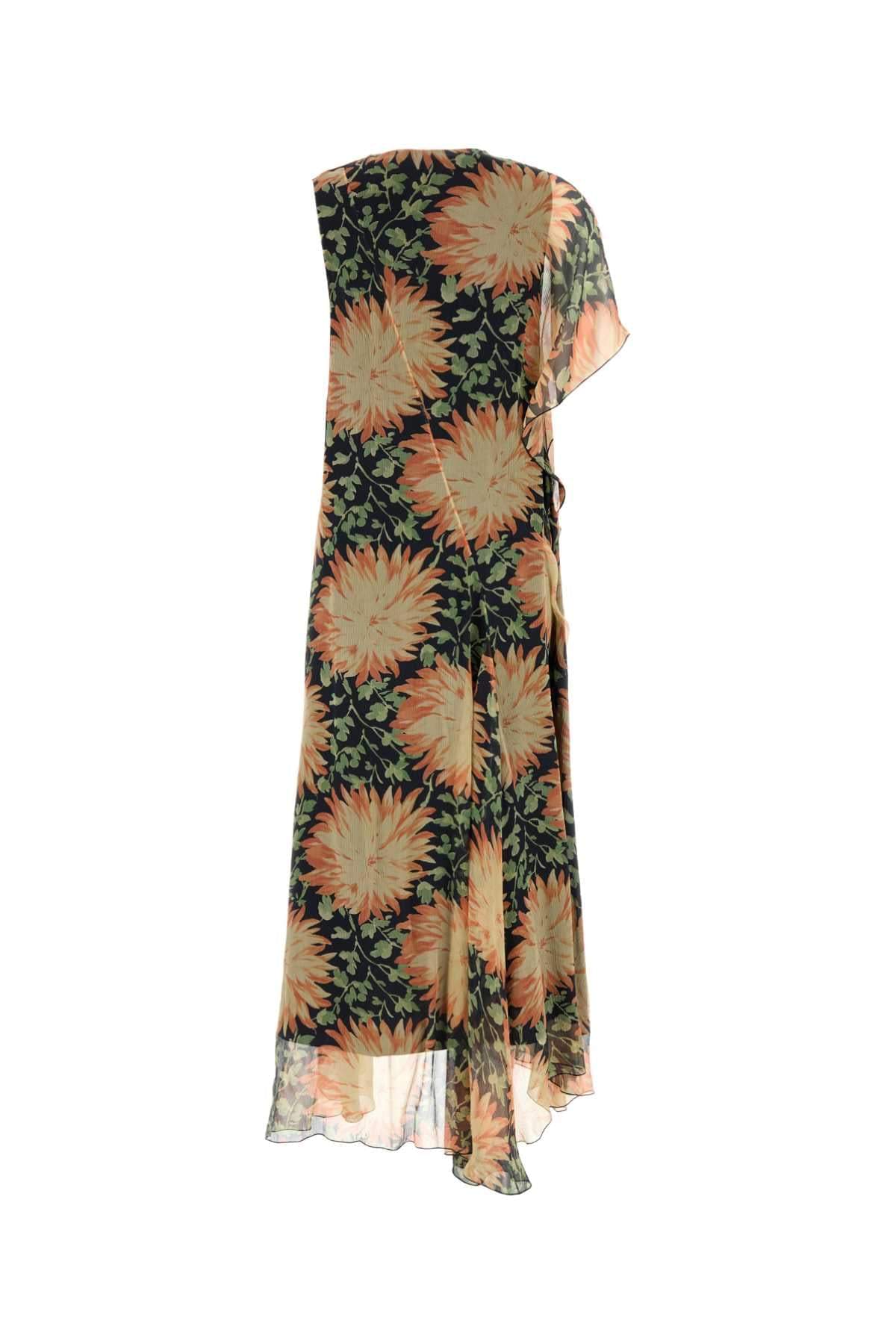 Loewe Women Printed Silk Dress DestGlow