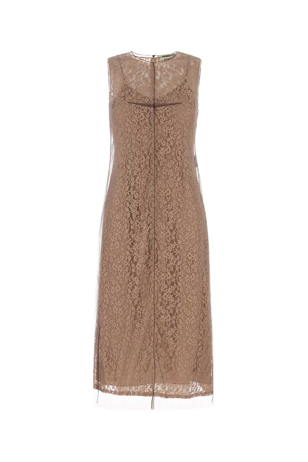 Fendi Women Biscuit Lace Dress by Luosophy