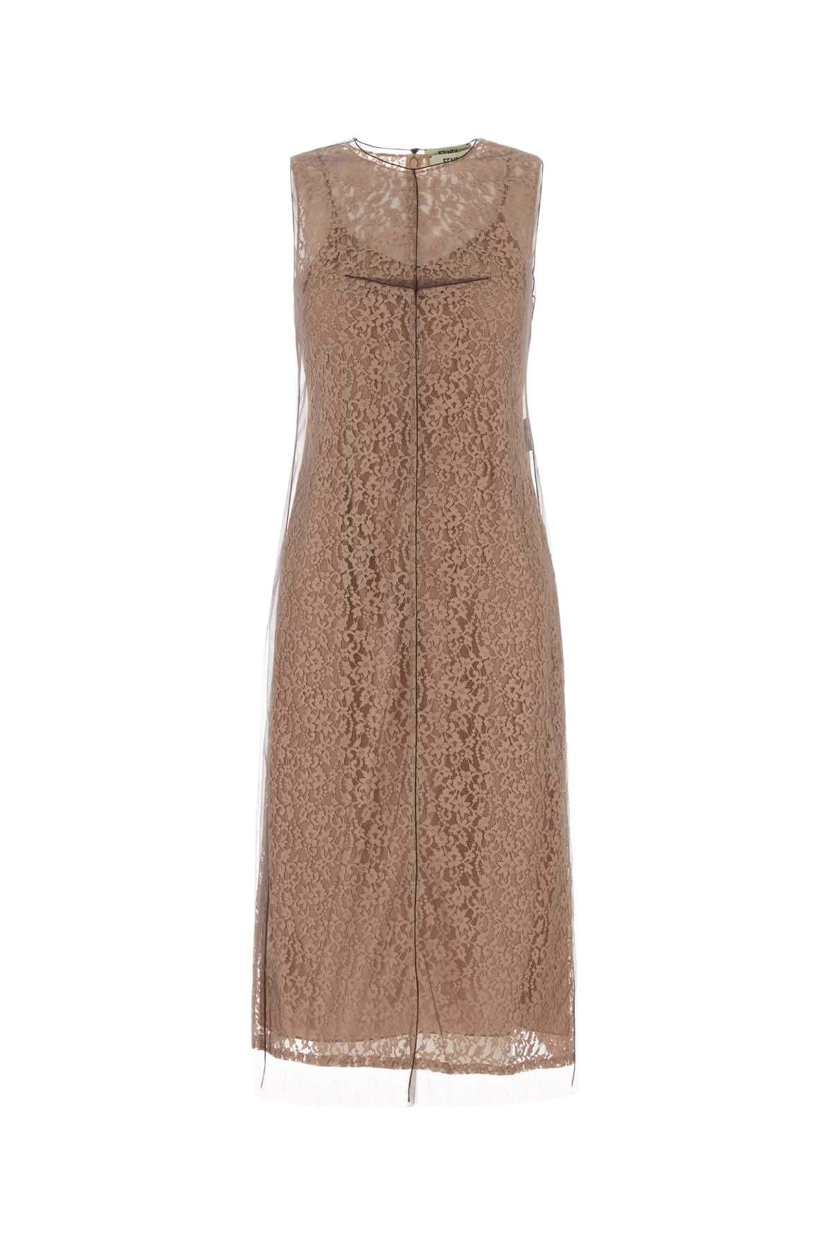 Fendi Women Biscuit Lace Dress DestGlow