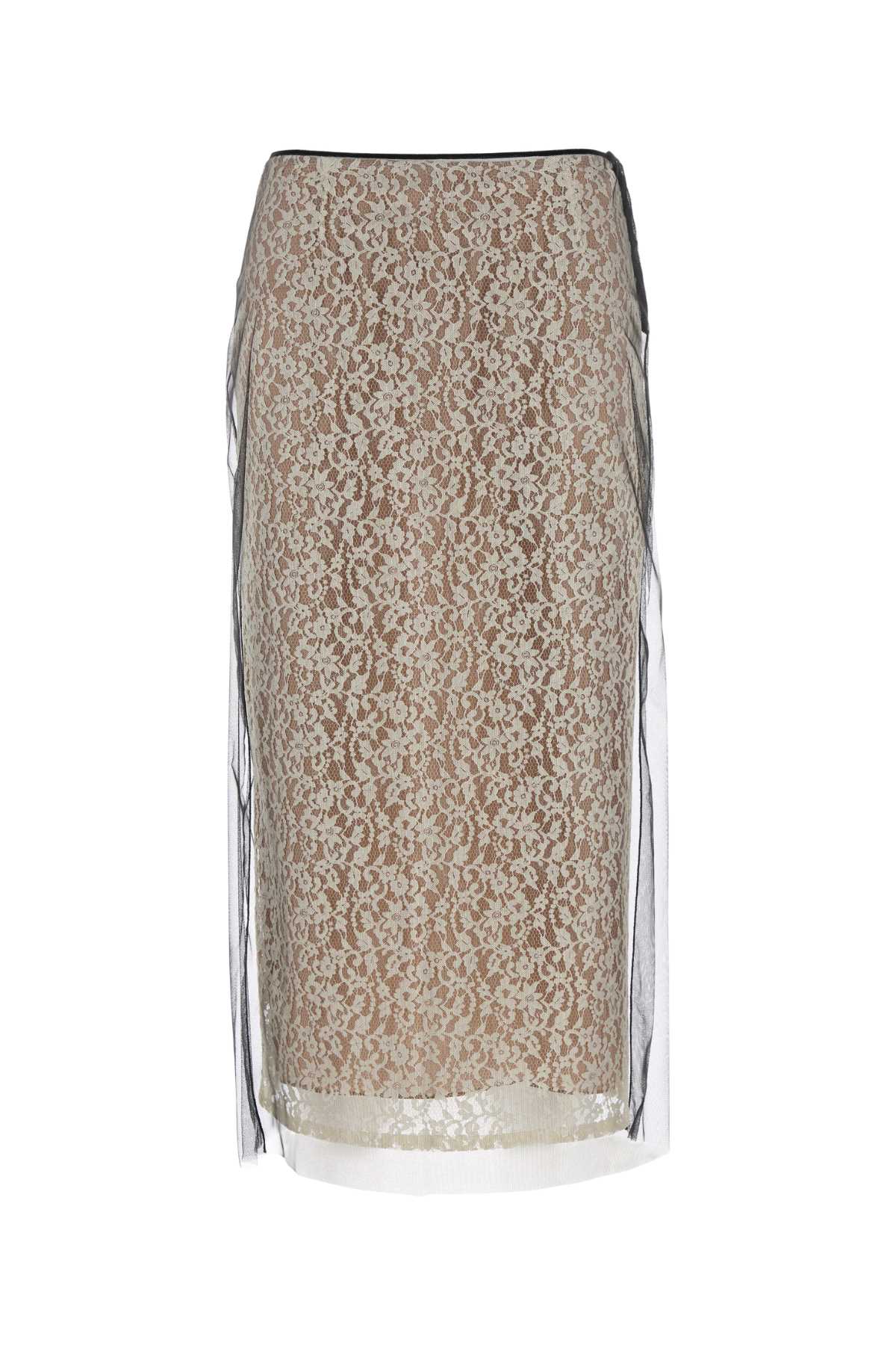 Fendi Women Black Lace Skirt by Luosophy