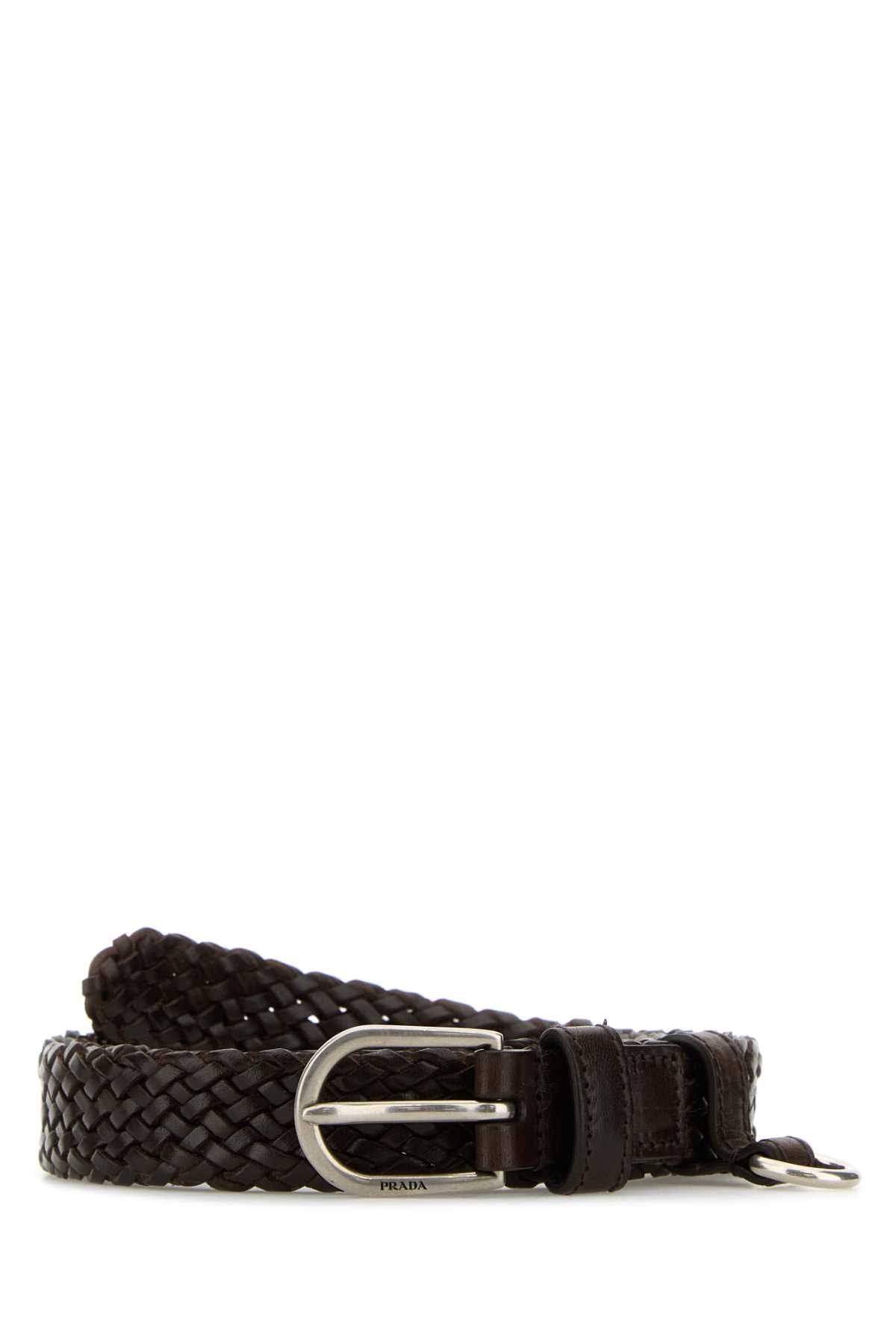Prada Women Brown Leather Belt by Luosophy