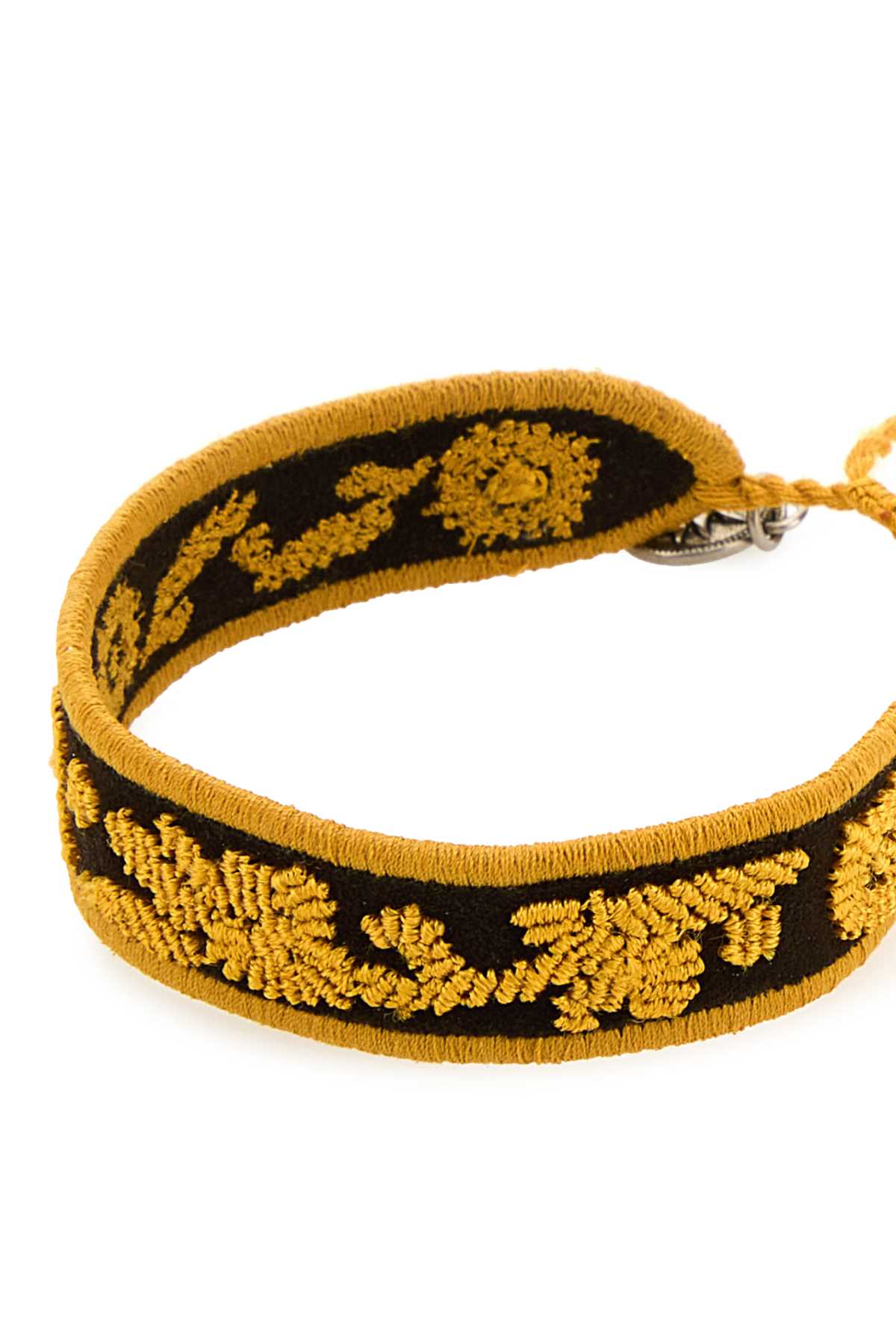 Prada Women Two-Tone Suede And Fabric Bracelet DestGlow