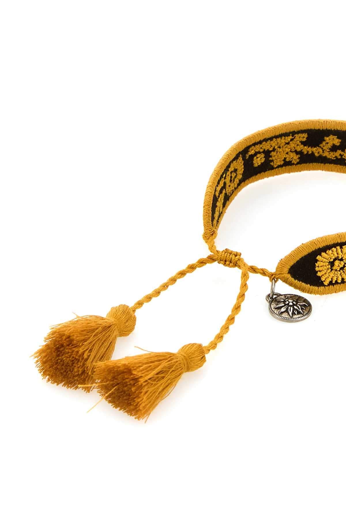 Prada Women Two-Tone Suede And Fabric Bracelet DestGlow