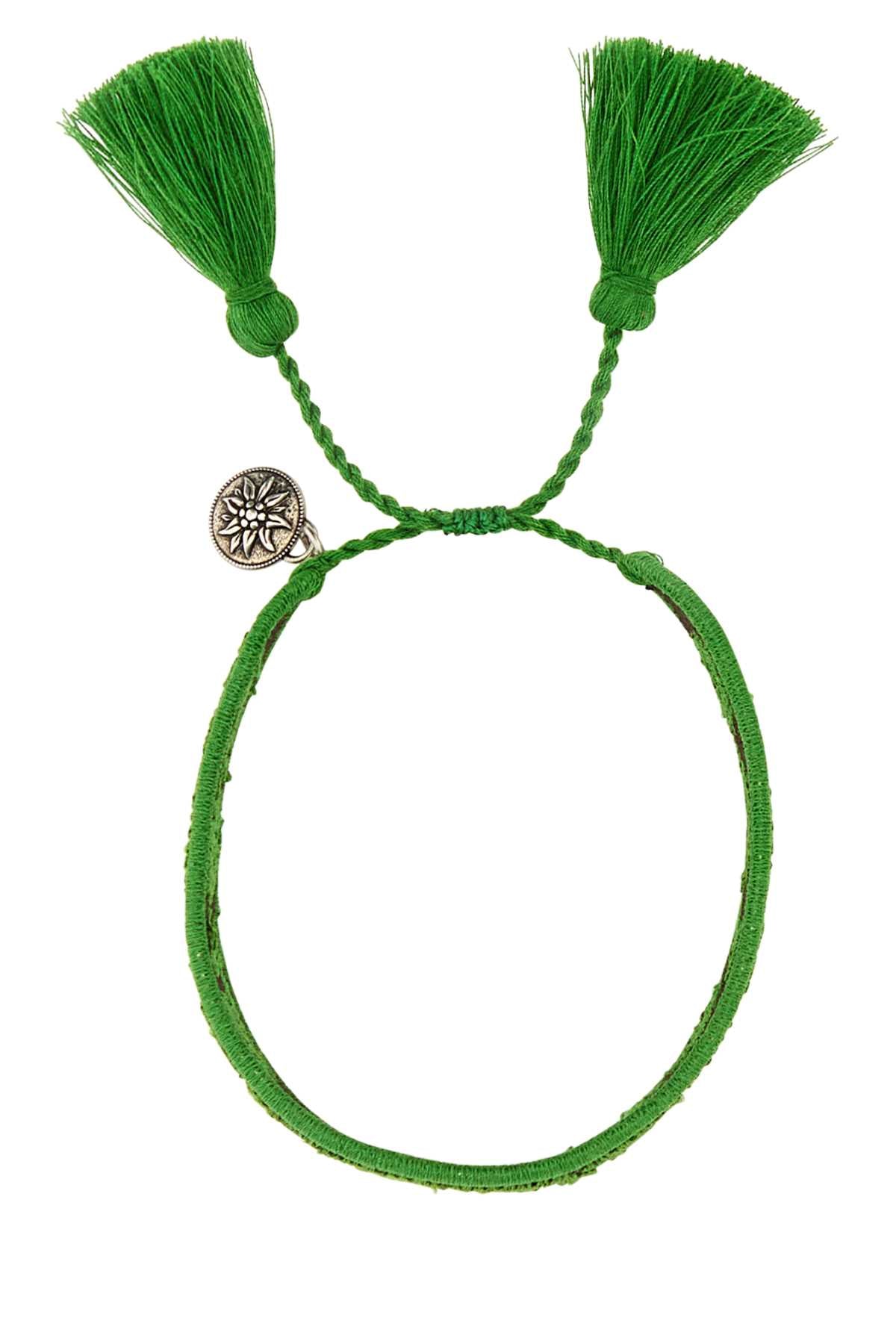 Prada Women Two-Tone Suede And Fabric Bracelet DestGlow