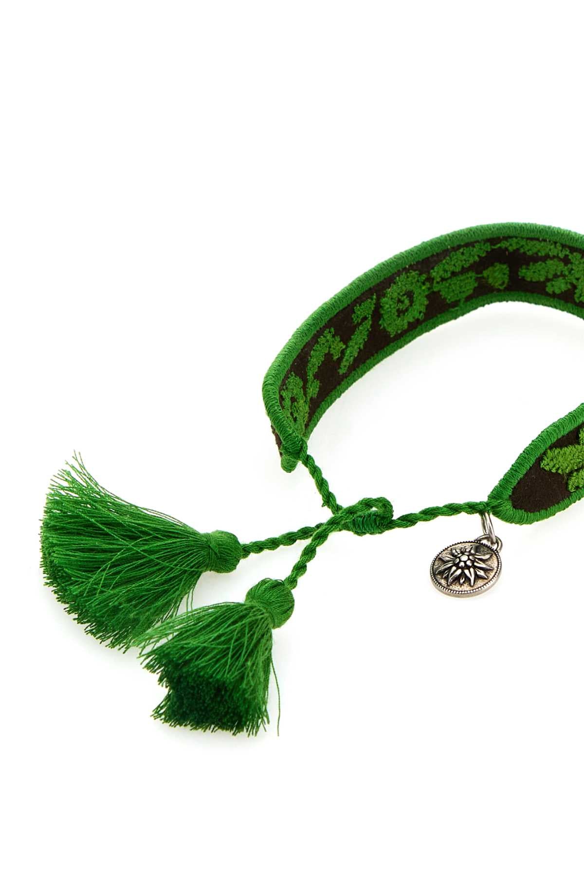 Prada Women Two-Tone Suede And Fabric Bracelet DestGlow