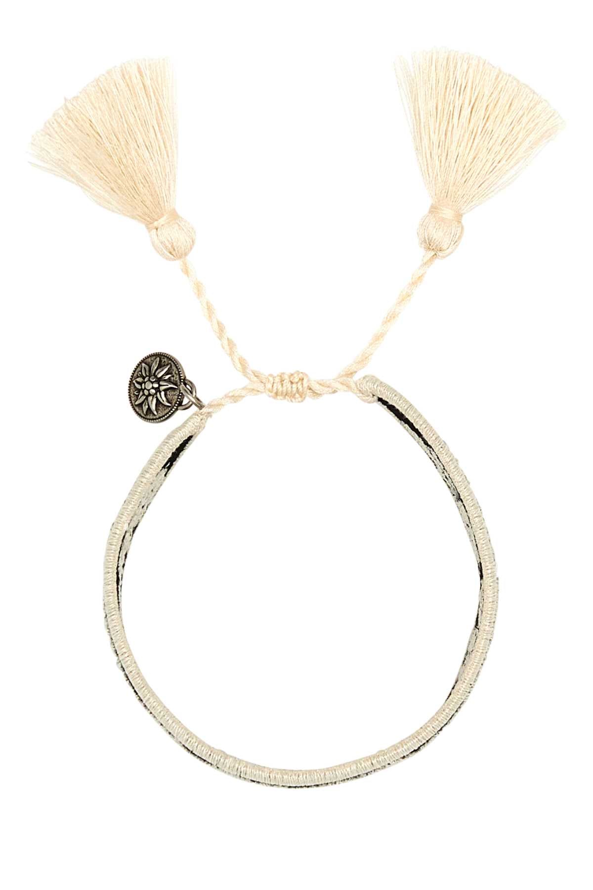 Prada Women Two-Tone Suede And Fabric Bracelet DestGlow
