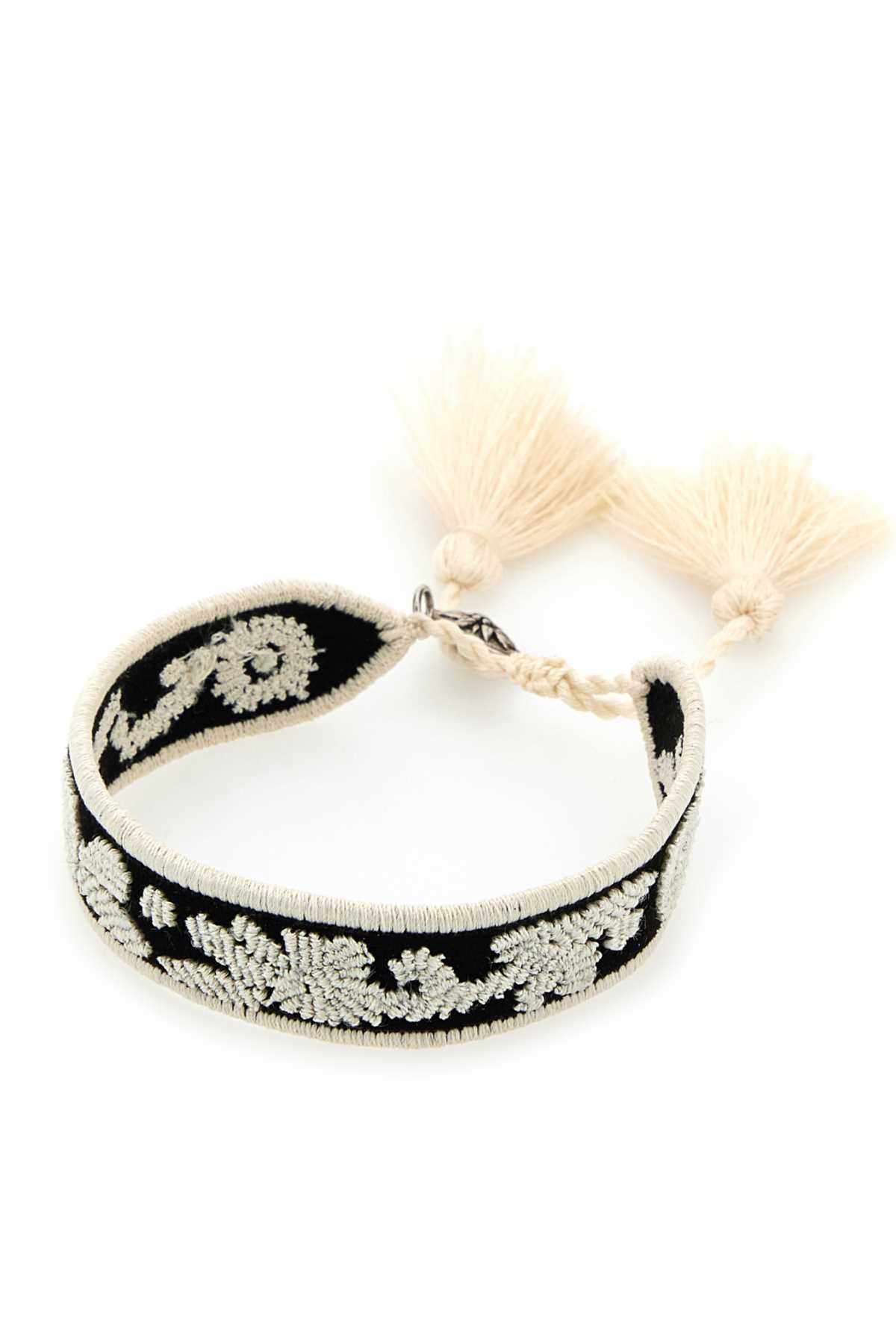 Prada Women Two-Tone Suede And Fabric Bracelet DestGlow