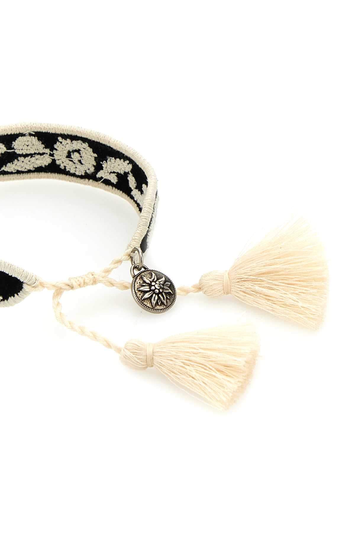 Prada Women Two-Tone Suede And Fabric Bracelet DestGlow