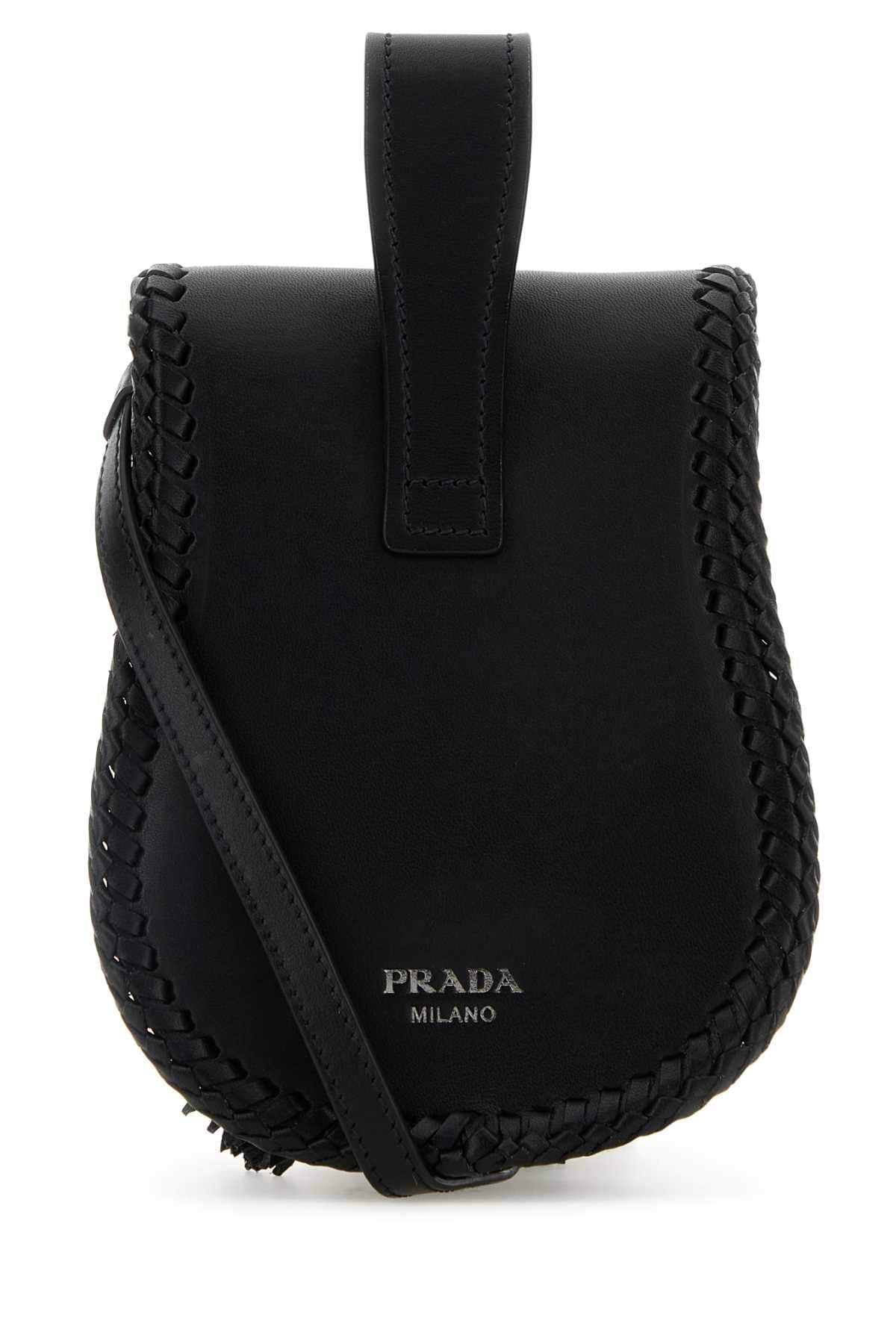 Prada Women Black Leather Crossbody Bag DestGlow
