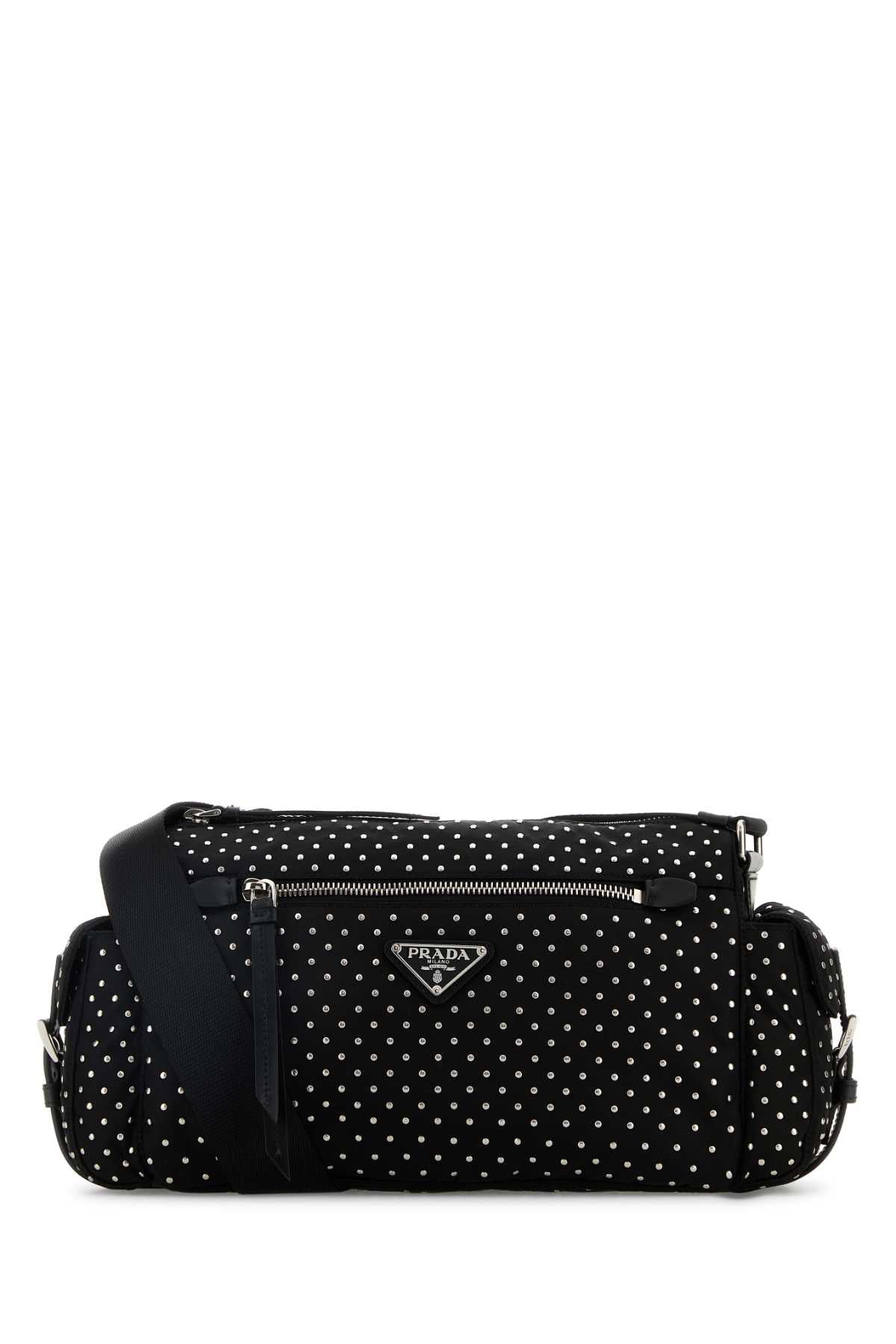 Prada Women Black Nylon Shoulder Bag DestGlow